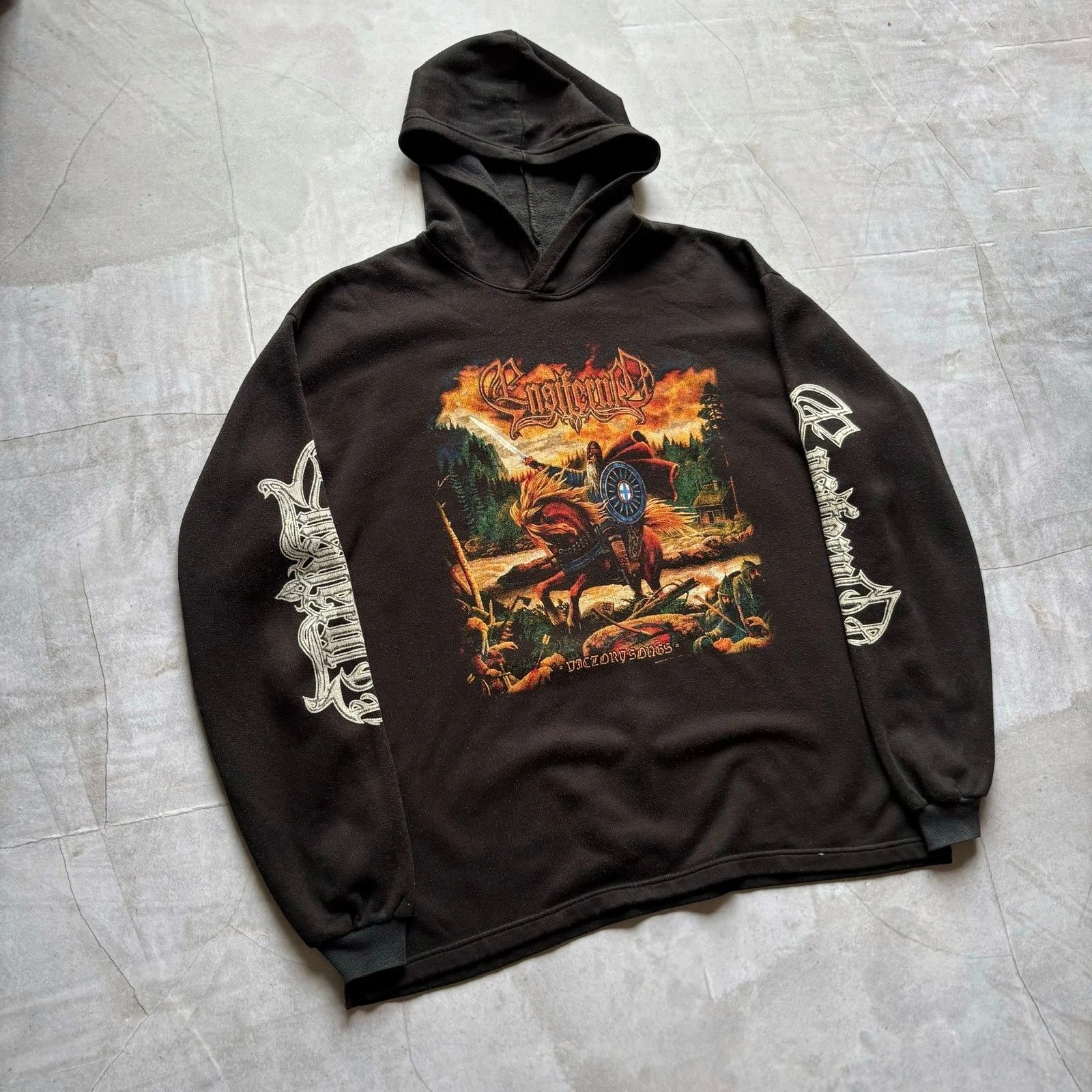 Band Tees vintage 00s Ensiferum Victory Songs hoodie metal band rock Size US XL / EU 56 / 4 - 1 Thumbnail