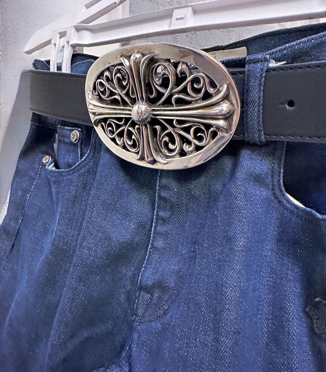 Chrome Hearts Chrome Hearts XL Giant Huge Oval Cross Belt Buckle Size ONE SIZE - 6 Thumbnail