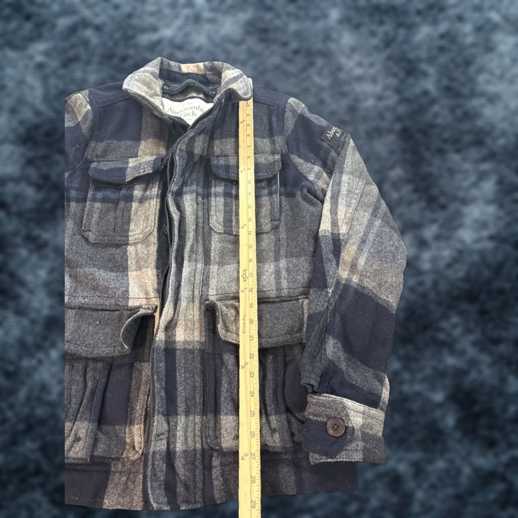 Abercrombie & Fitch Abercrombie & Fitch Men's Wool Plaid Upper Hudson Jacket S Multicolor Lined Zipper Button Regular Jacket Size US S / EU 44-46 / 1 - 1 Thumbnail