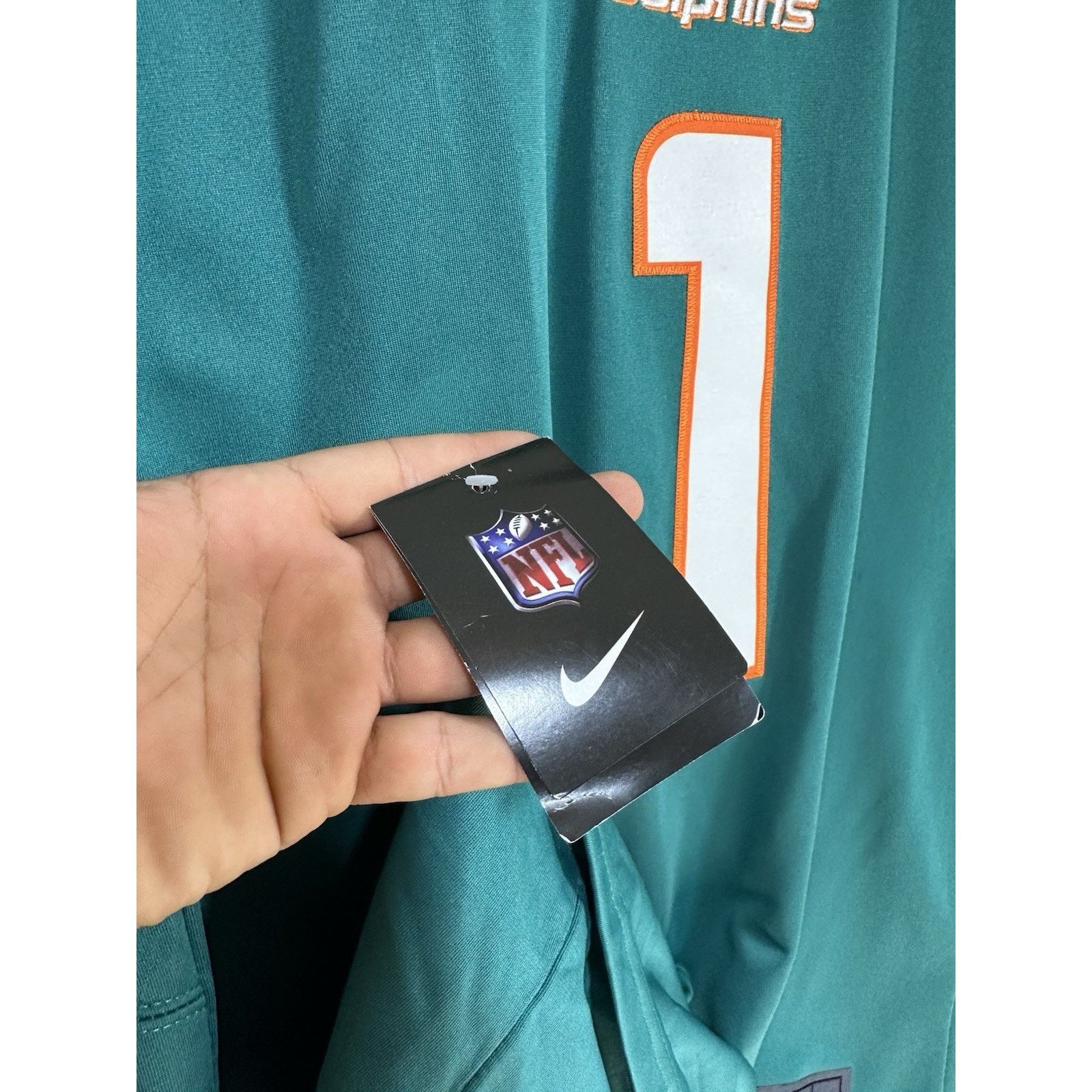 Nike Tua Tagovailoa Nike Men's Jersey #1 Miami Dolphins Size L Size US L / EU 52-54 / 3 - 5 Thumbnail