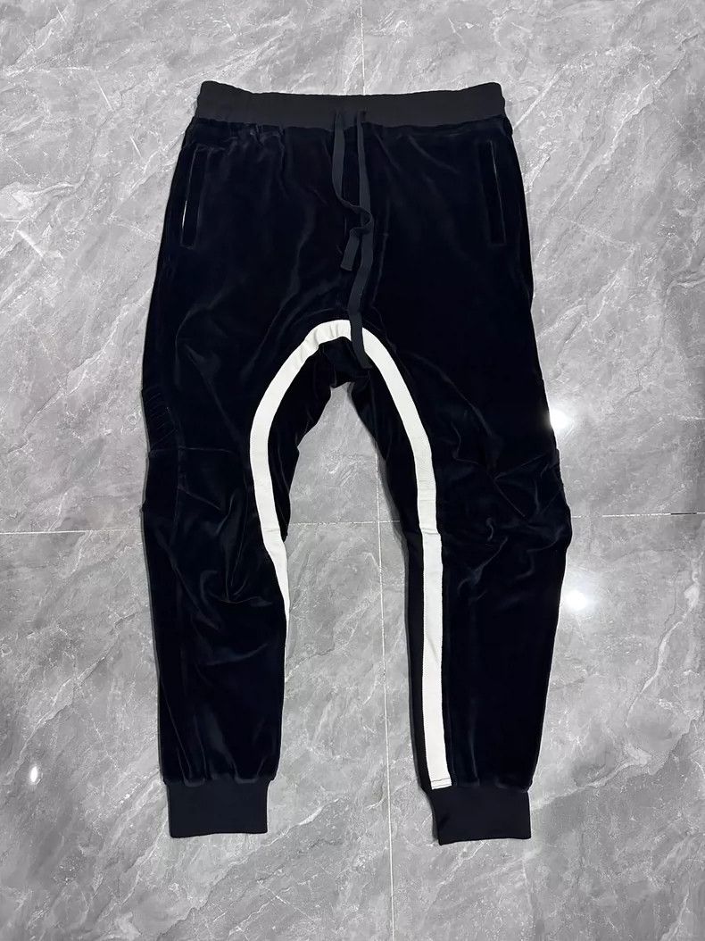 Haider Ackermann sizeXL Black and white velvet pleated ankl
