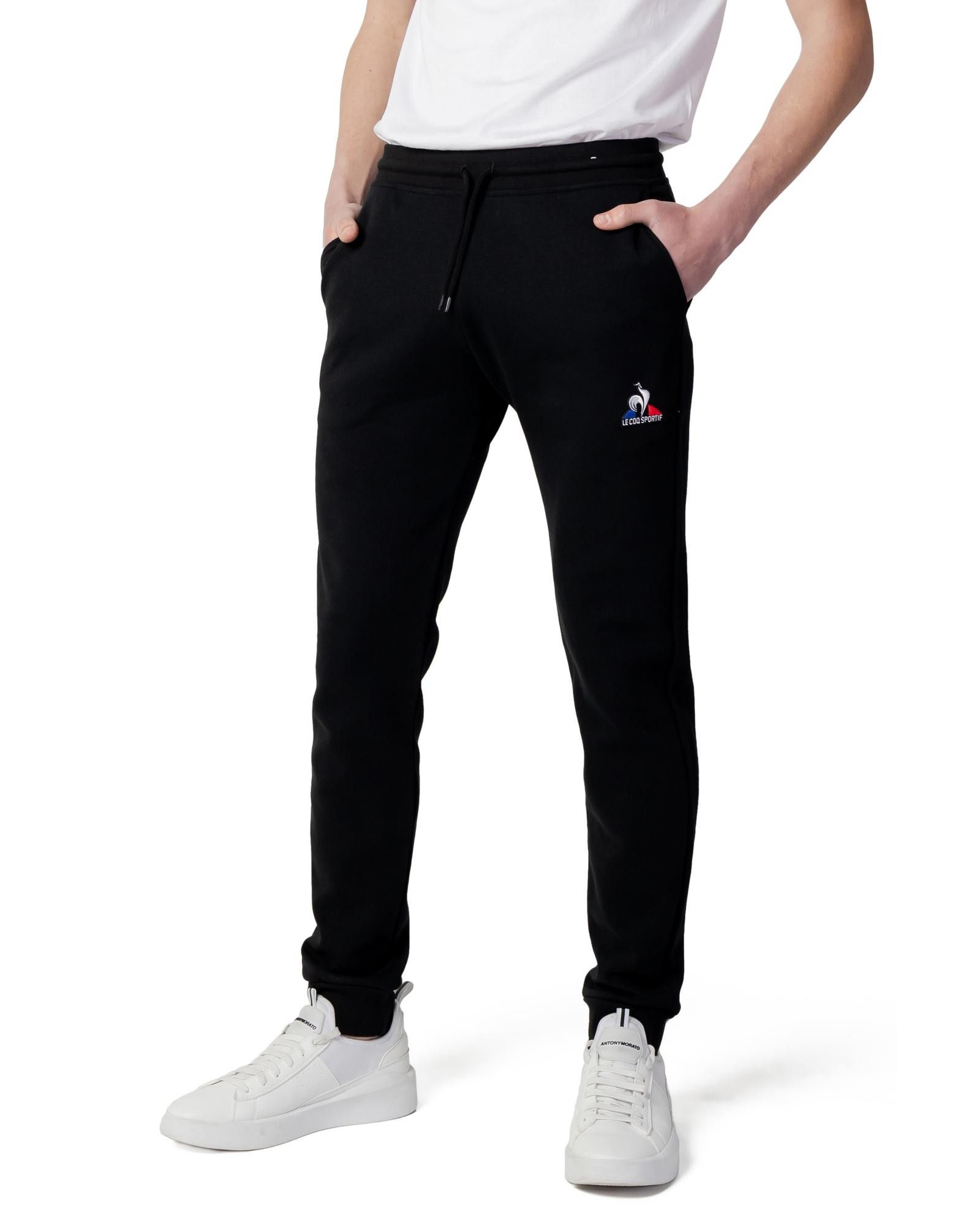 image of Le Coq Sportif Plain Trousers in Black, Men's (Size 38)