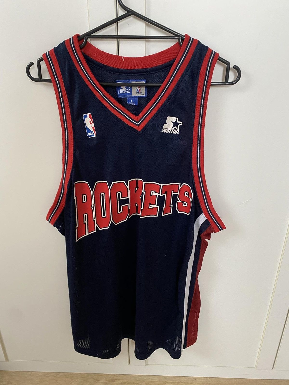 NBA × Starter × Vintage 90s Vintage Starter Authentic Houston Rockets Jersey Size US L / EU 52-54 / 3 - 3 Thumbnail