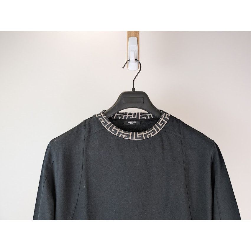 Balmain o1rshd1 Crewneck Sweatshirt in Black Size US M / EU 48-50 / 2 - 3 Thumbnail