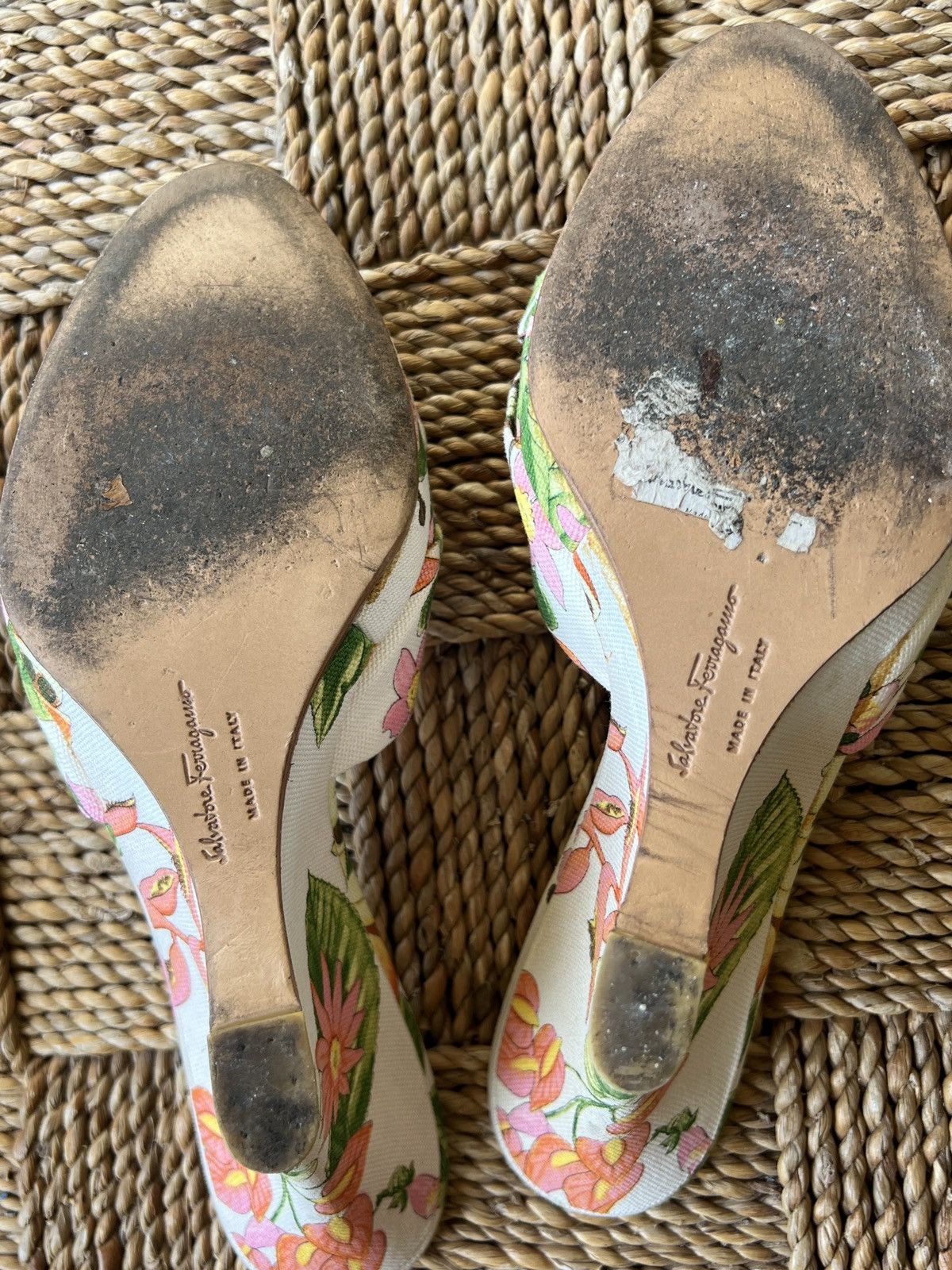 Salvatore Ferragamo Salvatore Ferragamo Floral Sandal Wedges Size US 9.5 / IT 39.5 - 12 Thumbnail