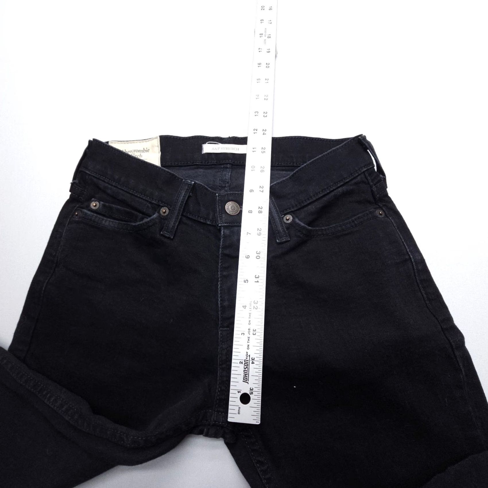 Abercrombie & Fitch Abercrombie & Fitch Jeans Womens 26 x 28 Inseam Black Stretch 5-Pocket Skinny Denim City VINTAGE? Size 26" / US 2 / IT 38 - 6 Thumbnail