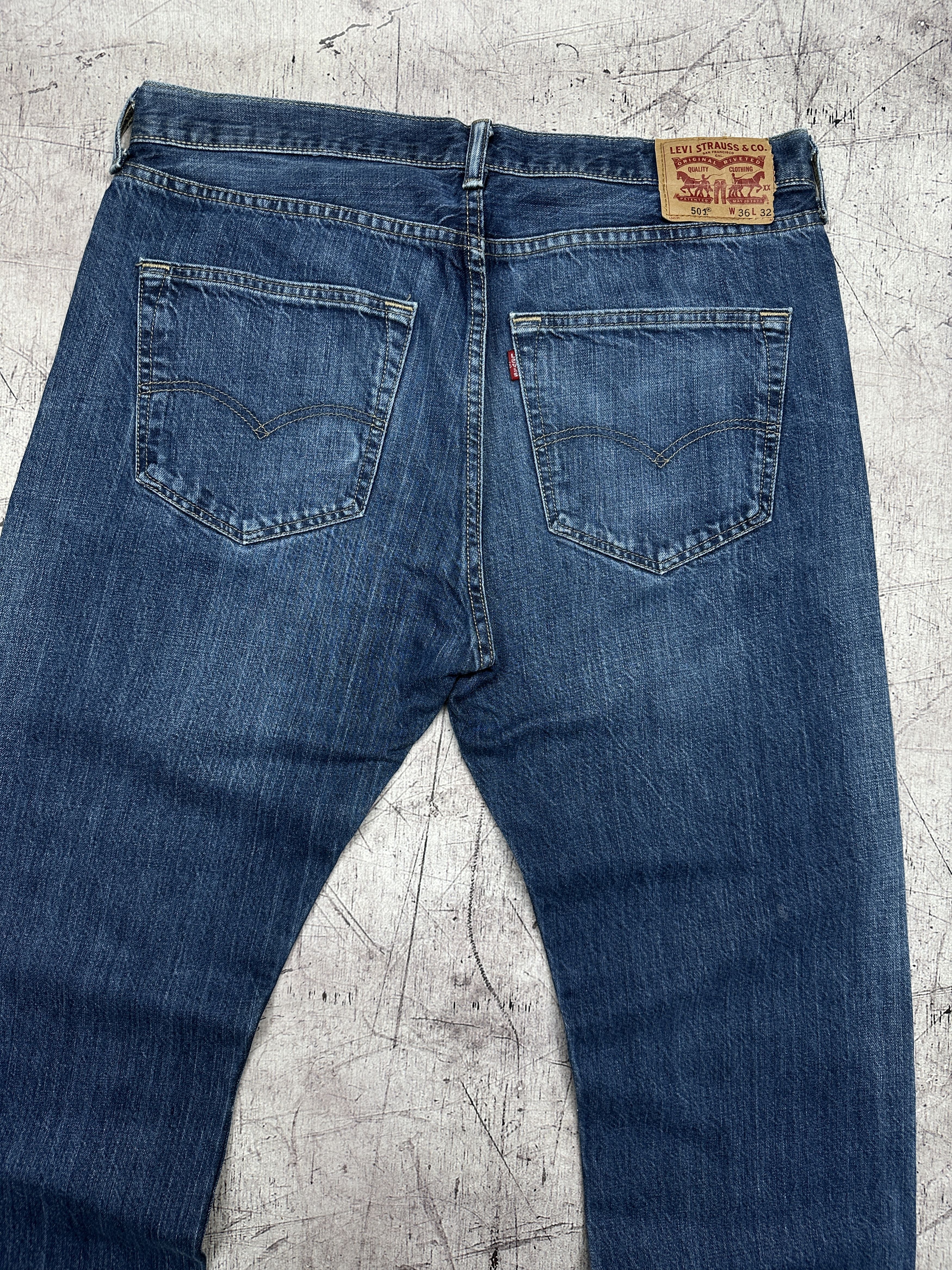 Levi's Levi's 501 Mens Denim Pants Jeans Size 36 x 32 Size US 36 / EU 52 - 2 Thumbnail