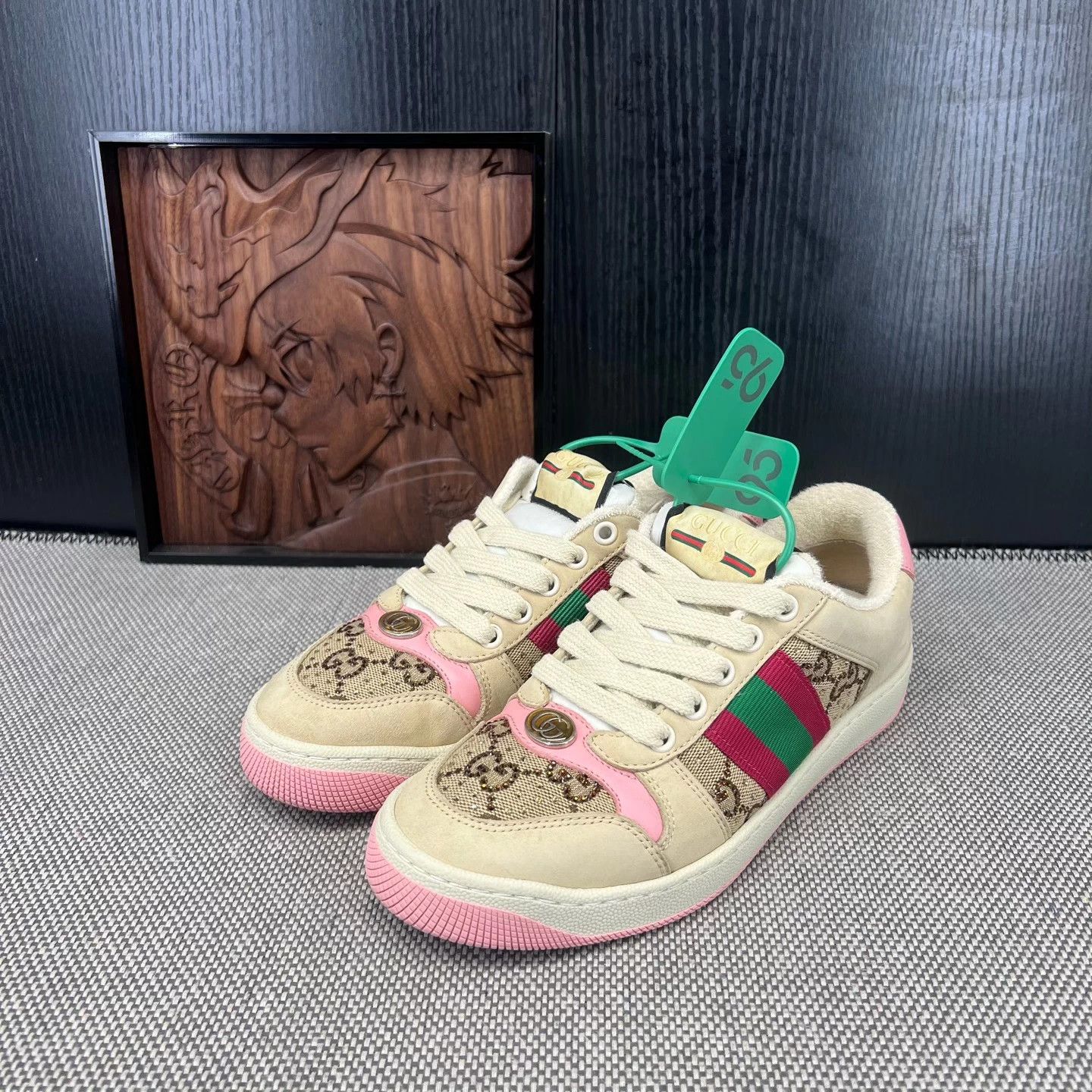 Gucci Gucci W/B/P Distressed 35 MINT Sneakers Size US 4 / IT 34 - 1 Thumbnail