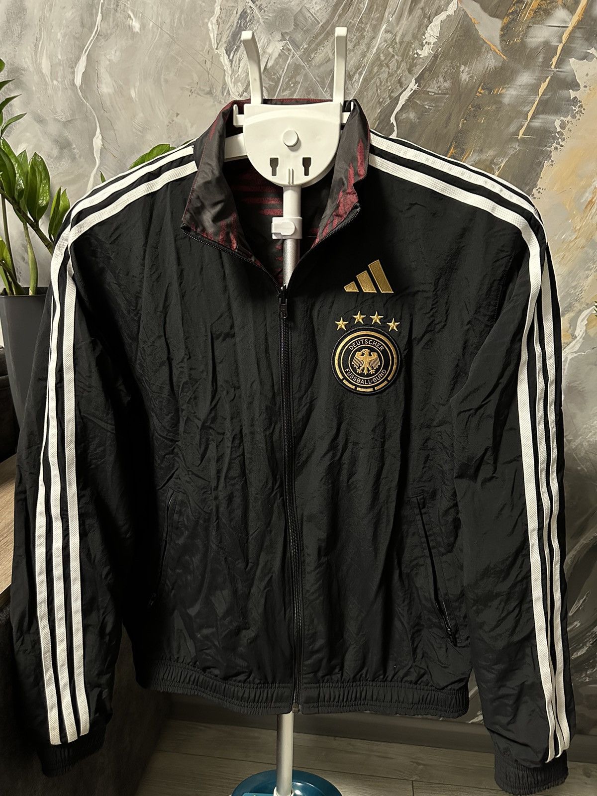 Vintage Adidas Germany World Cup 2022 Anthem Jacket Reversible Size US M / EU 48-50 / 2 - 6 Thumbnail