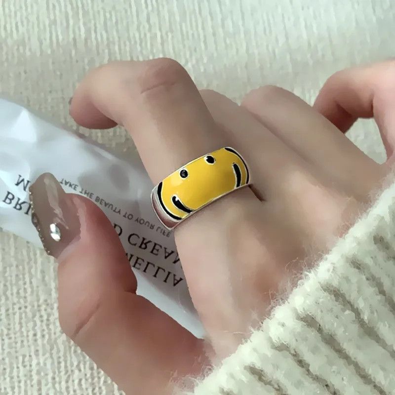 Designer × Jewelry Smile Face Ring Size ONE SIZE - 2 Thumbnail