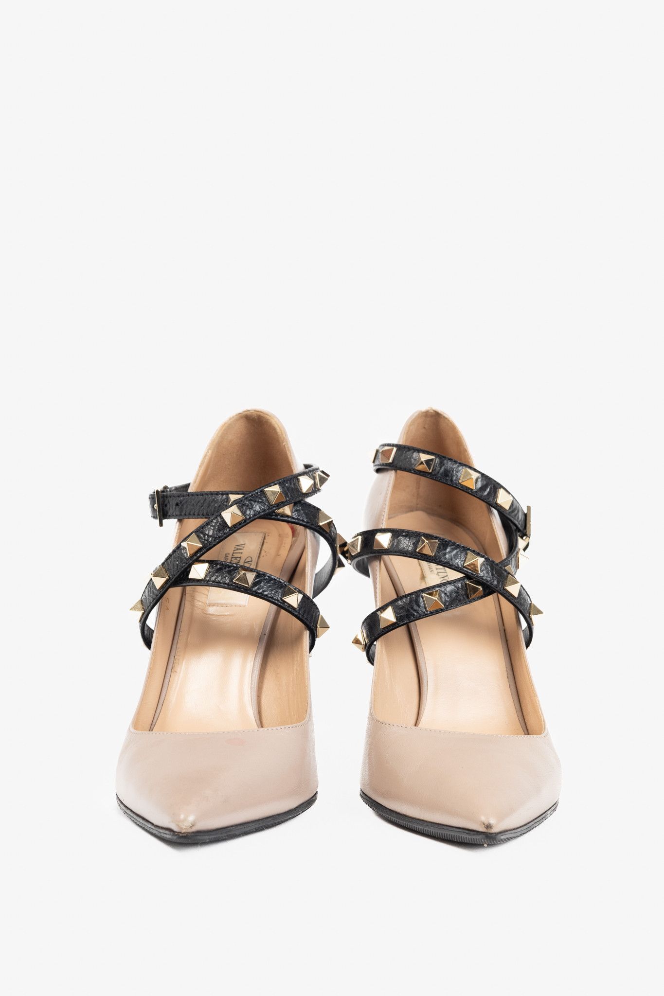 Valentino Valentino Garavani Studwrap Rockstud Pointed-Toe Pumps Size US 8.5 / IT 38.5 - 2 Thumbnail