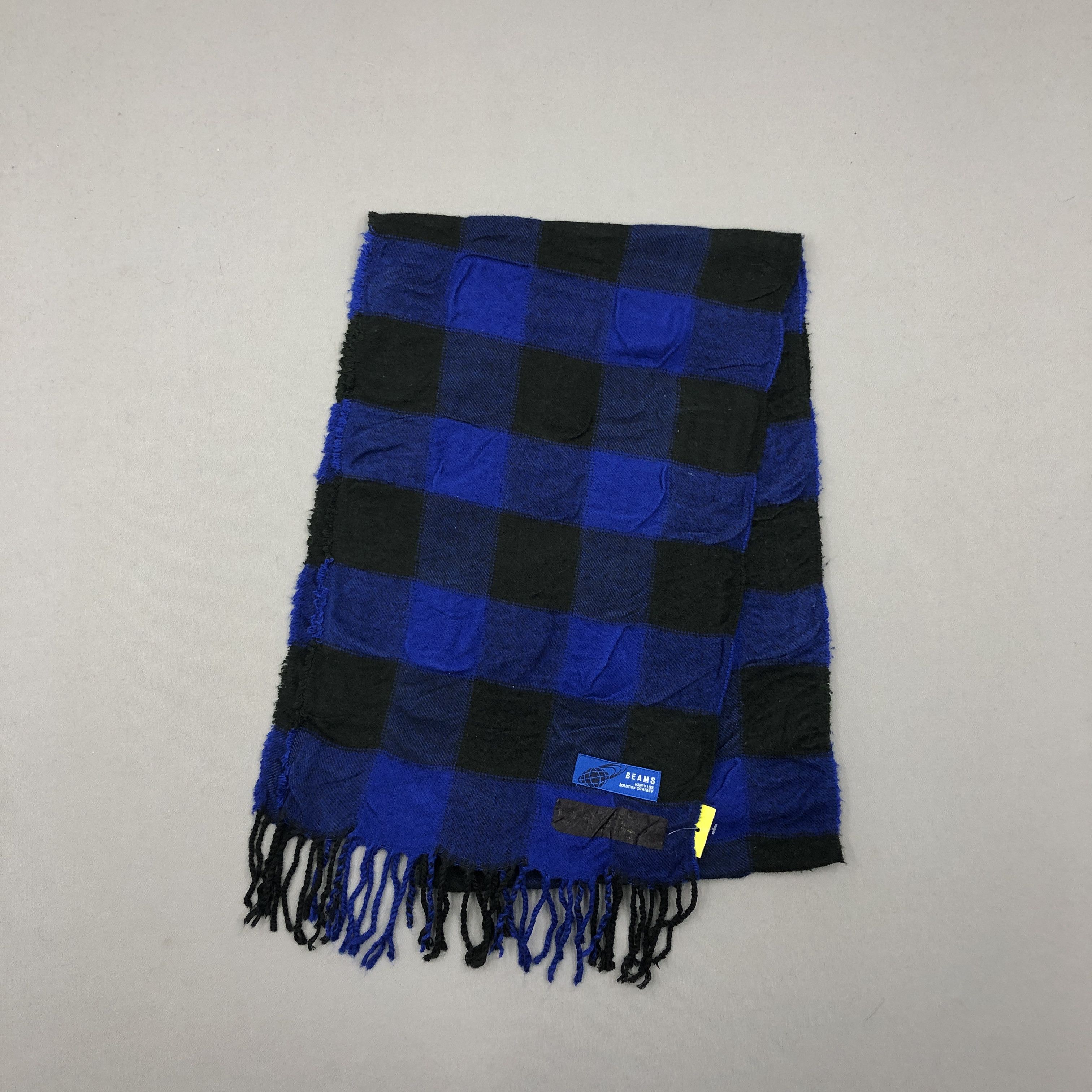 Beams Plus Vintage Beams Scarf Muffler Wool Tartan Plaid Scarves Size ONE SIZE - 1 Thumbnail