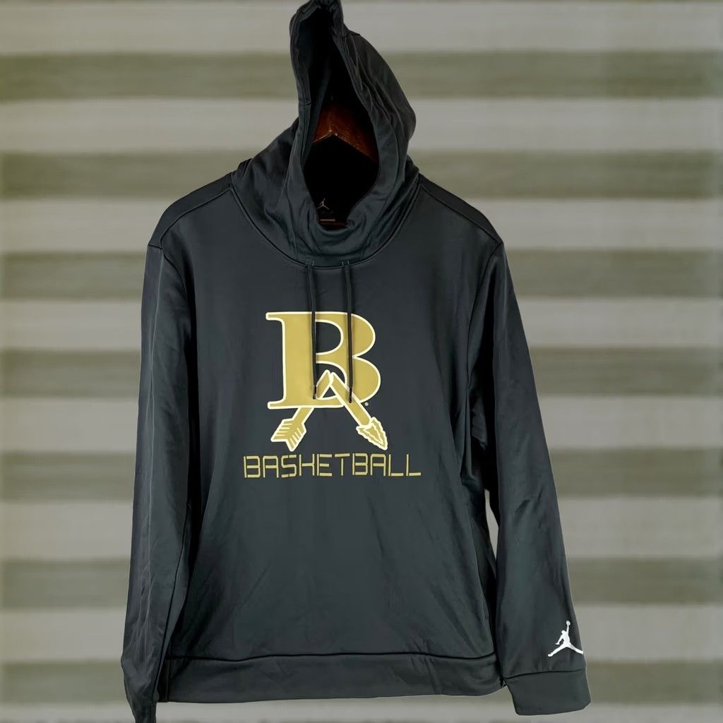 Jordan Brand Broken Arrow Tigers Jordan Basketball Hoodie Mens Large Grey Therma-FIT Pullover Size US L / EU 52-54 / 3 - 1 Thumbnail