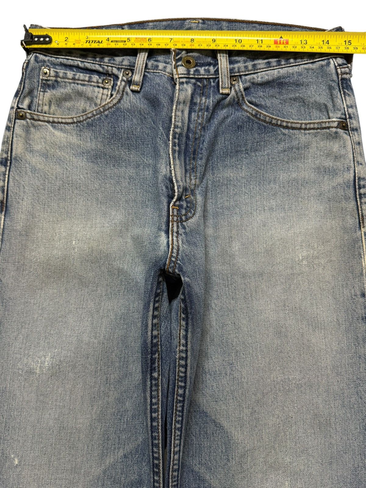Levi's Vintage 90s Levis 504 Blue Faded Wash Wide Leg Baggy Jeans Size US 29 - 9 Thumbnail