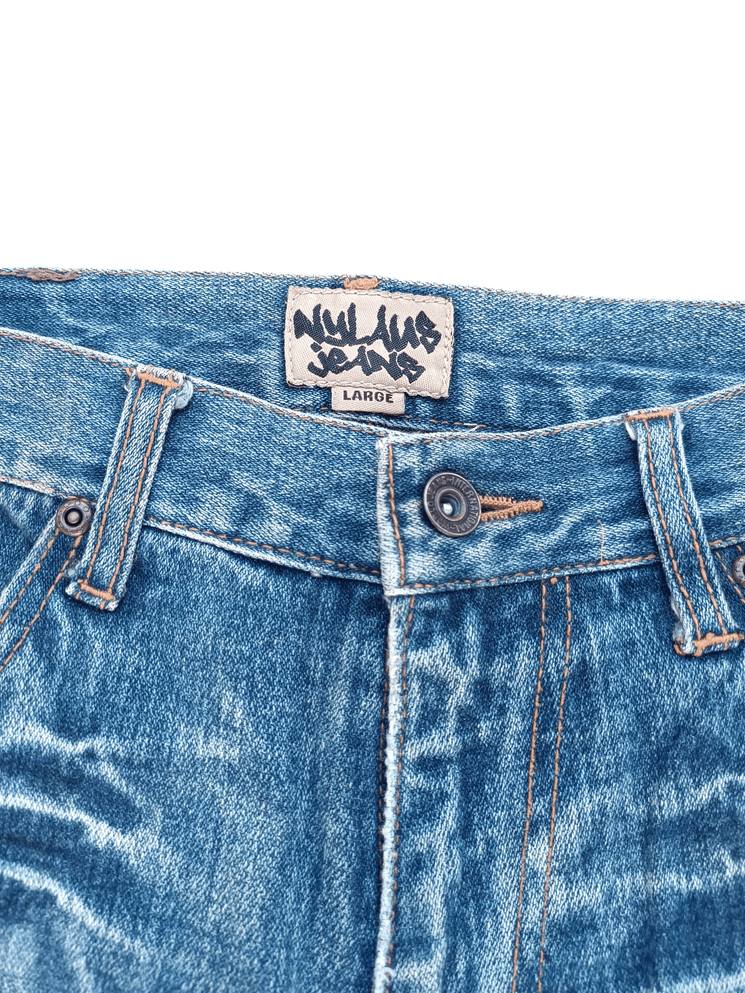 Hysteric Glamour × Japanese Brand RARE🔥JAPANESE DISTRESSED NYLAUS JEANS WHISKERS FADED E208 Size US 32 / EU 48 - 6 Thumbnail