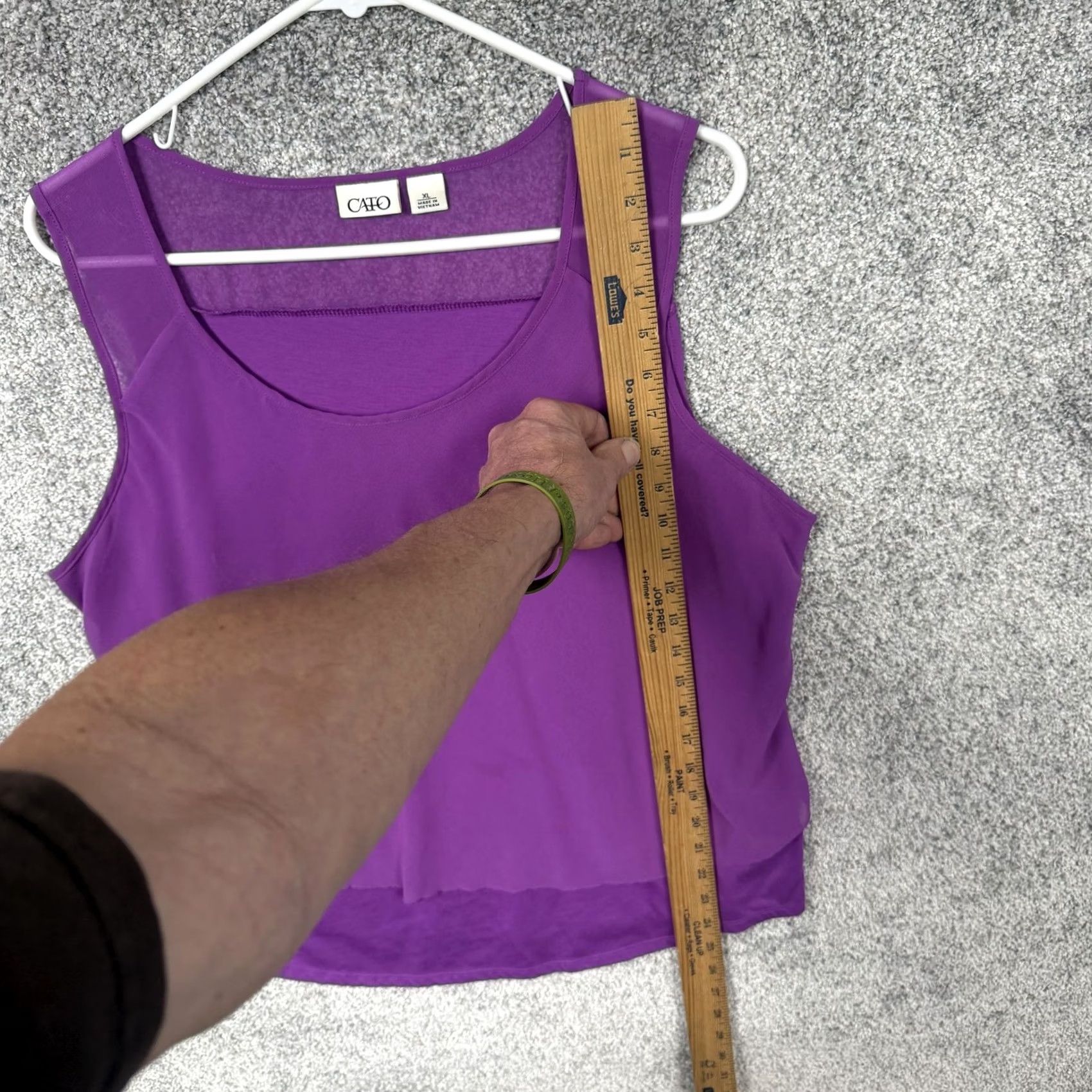Vintage COQUETTE OFFICE SIREN Spring Tank Top XL Purple Sleeveless Scoop Neck Solid Lightweight Sheer Casual Women Tank Top Differences: 0 Size XL / US 12-14 / IT 48-50 - 2 Thumbnail