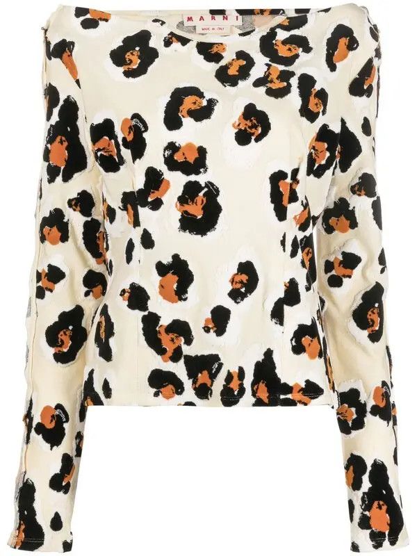 Marni o1y1125 Velvet T-Shirt in Multicolor Size S / US 4 / IT 40 - 1 Thumbnail