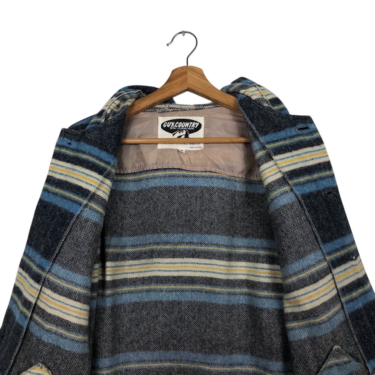 Japanese Brand 📌Vintage Wool Button Jacket Guy Country Striped Design Size US M / EU 48-50 / 2 - 11 Thumbnail