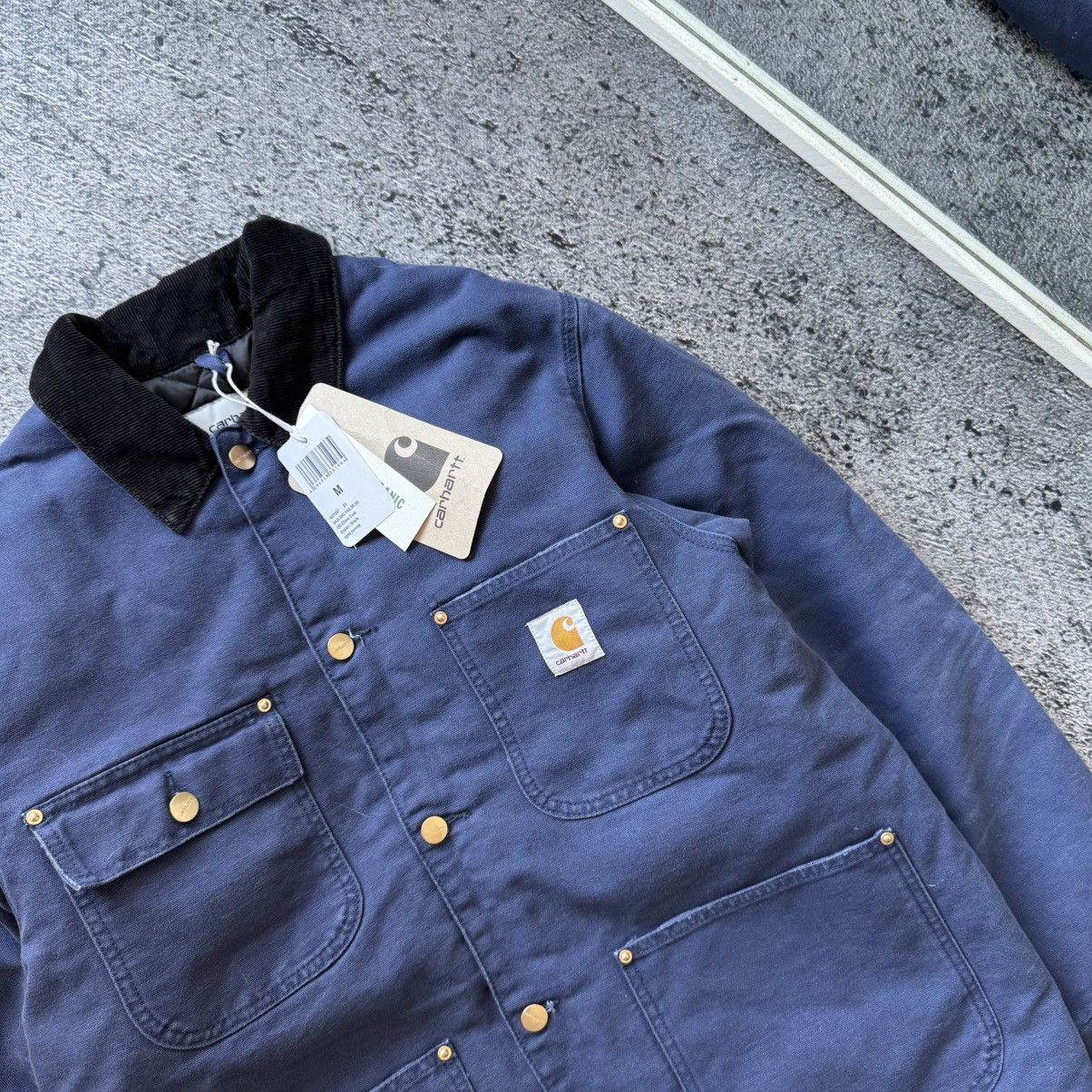 Carhartt Wip Carhartt chore jacket navy size m new workwear hype Size US M / EU 48-50 / 2 - 4 Thumbnail