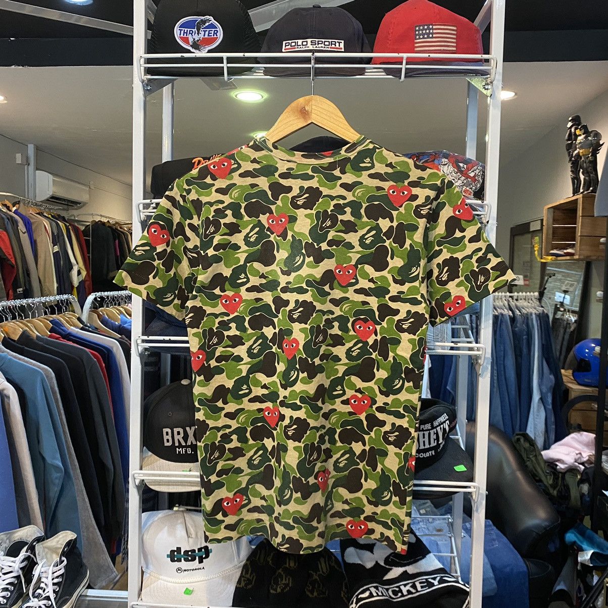 Bape × Comme des Garcons 2012 Comme Des Garcons Play X Bape Full Print Tshirts Size US S / EU 44-46 / 1 - 2 Thumbnail