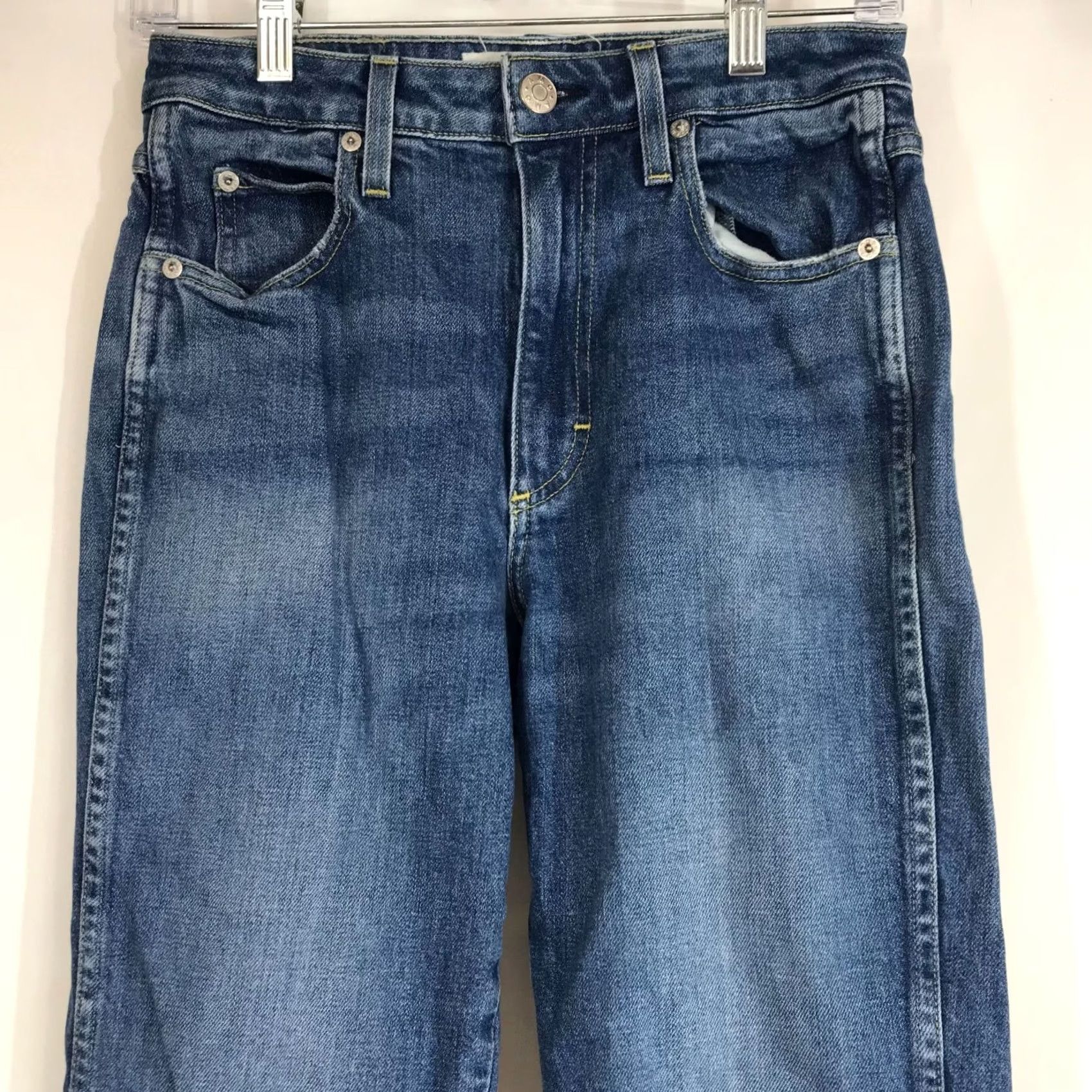 AMO AMO Womens 26 Blue Denim Bella 5 Pocket Jeans Size 26" / US 2 / IT 38 - 2 Thumbnail