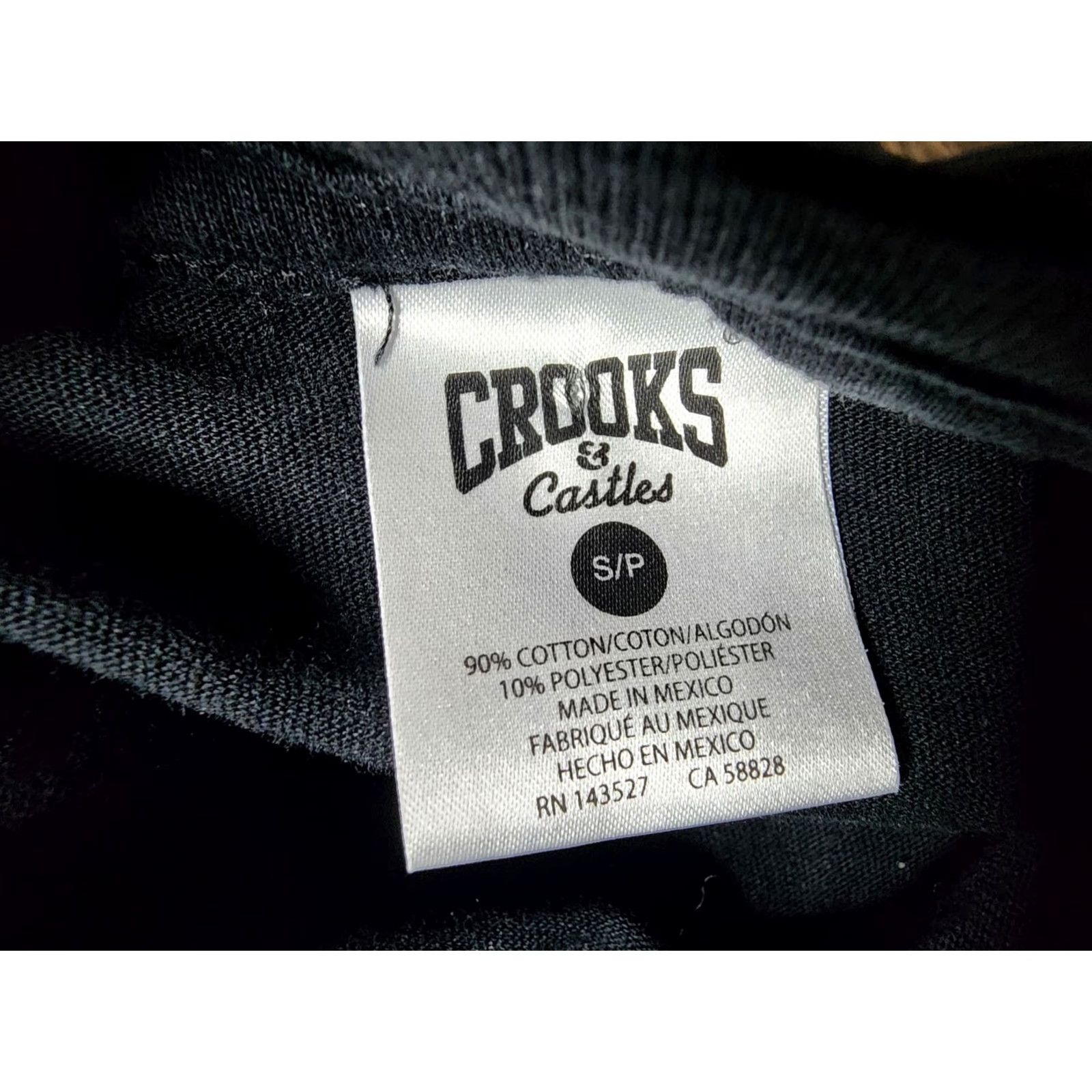 Crooks & Castles Crooks & Castles Mens S Crew Neck T-Shirt Black Back On Death Row Records Snoop Dogg B.O.D.R. Short Sleeve Cotton Size US S / EU 44-46 / 1 - 6 Thumbnail