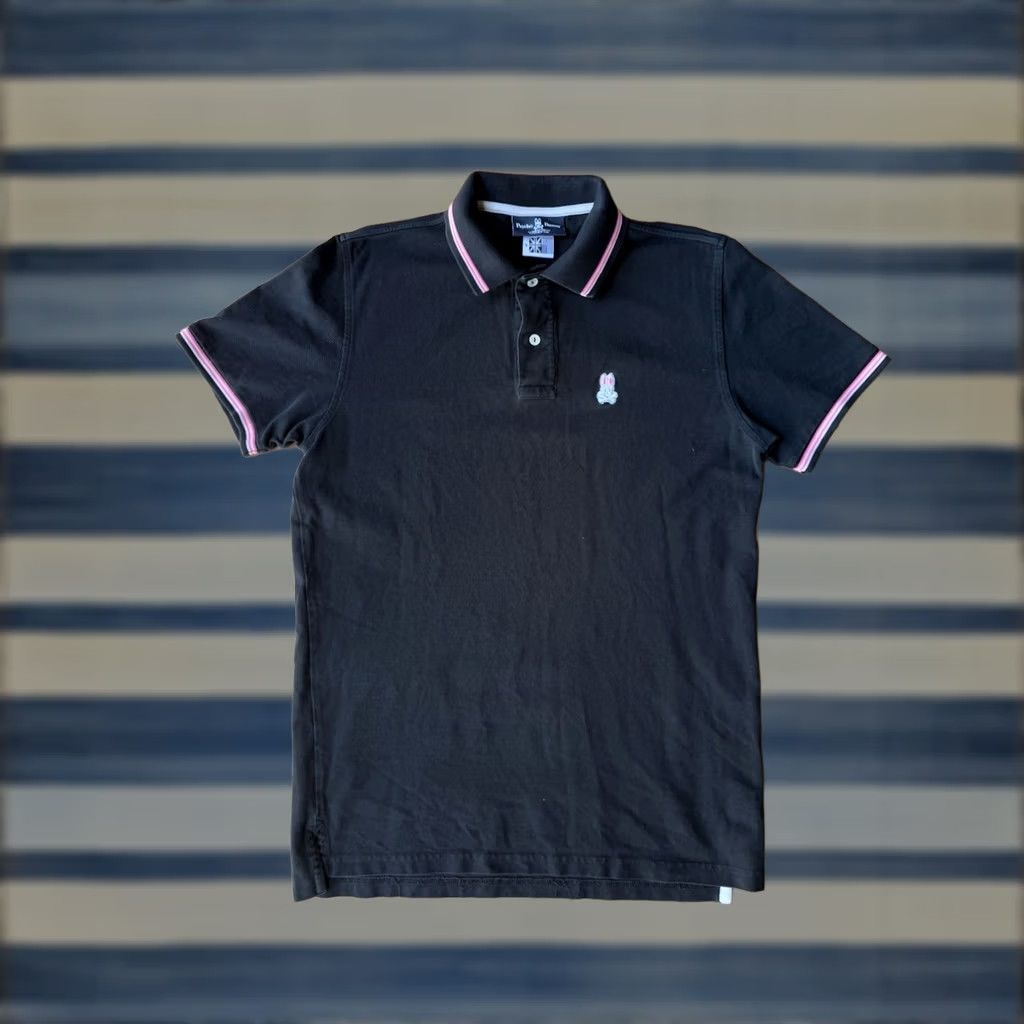Psycho Bunny Psycho Bunny Polo Shirt Men’s 5 Black Pima Cotton Short Sleeve Pink Trim Polo Shirt Mens 5 Black Size US S / EU 44-46 / 1 - 1 Thumbnail