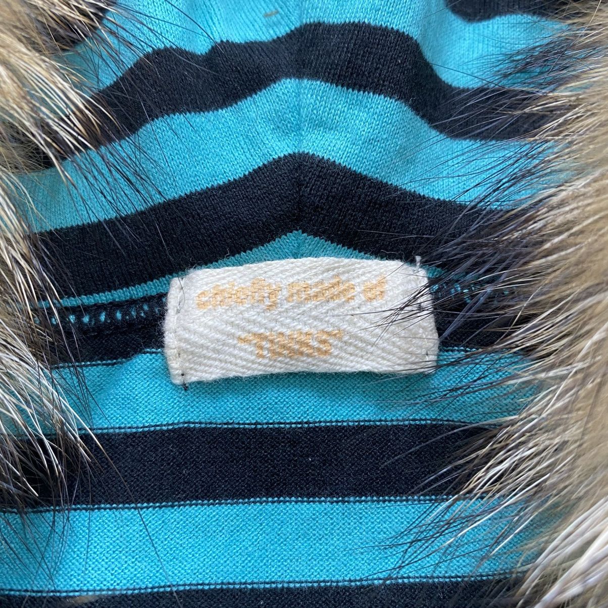 Le Grande Bleu (L.G.B.) 2000s Beauty Beast Stripe Skulls Grunge Lgb Style Fur Hoodie Size US S / EU 44-46 / 1 - 7 Thumbnail