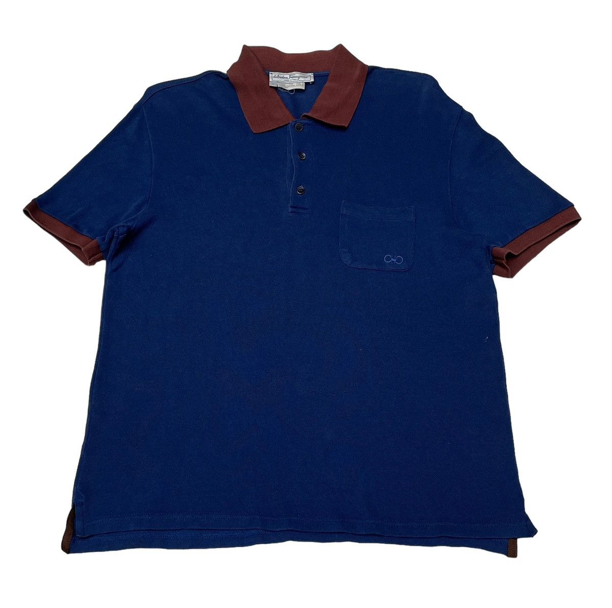 Salvatore Ferragamo Vintage Brand Salvatore Ferragamo Polos 1990s Size US L / EU 52-54 / 3 - 1 Thumbnail