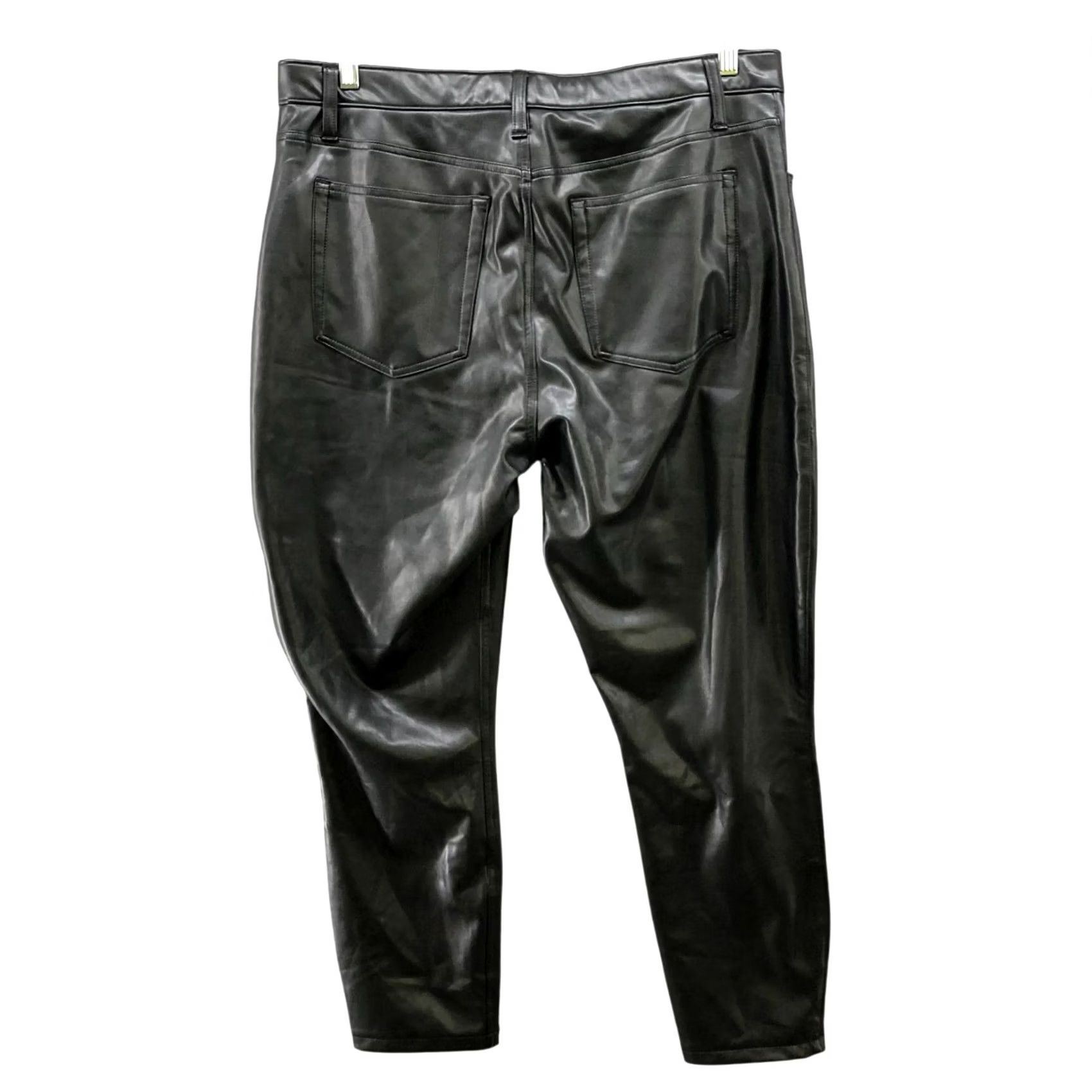 Abercrombie & Fitch Abercrombie & Fitch Skinny Pants Womens Black High Rise 33 / 16 Vegan Leather Size 24" / US 00 / IT 34 - 2 Thumbnail