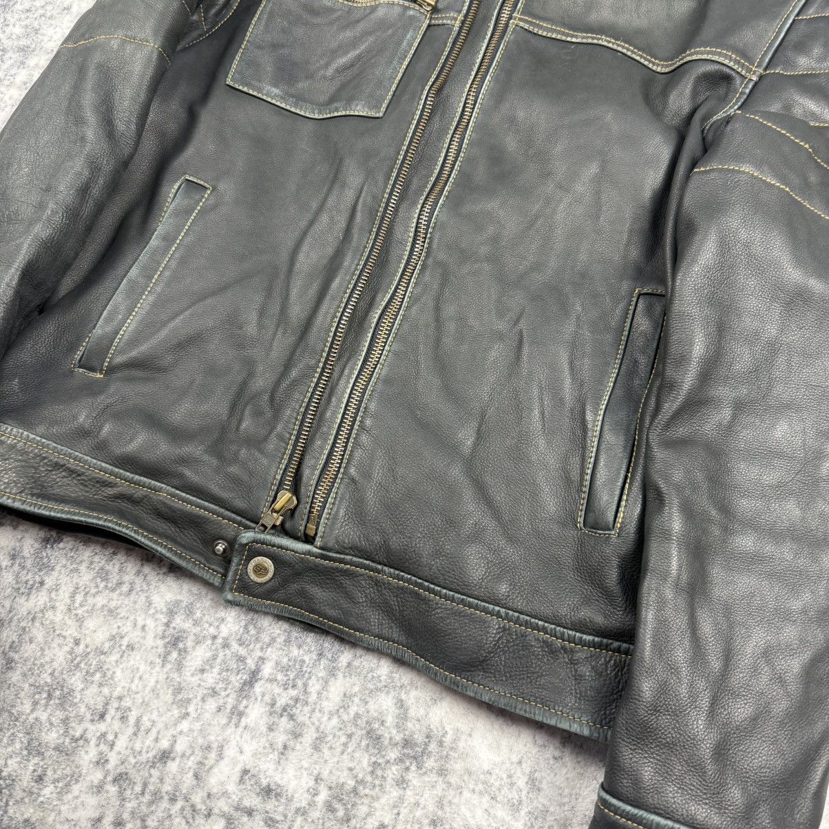Fox Racing Vintage Fox Racing ‘Dark Green’ Leather Jacket Size US L / EU 52-54 / 3 - 3 Thumbnail