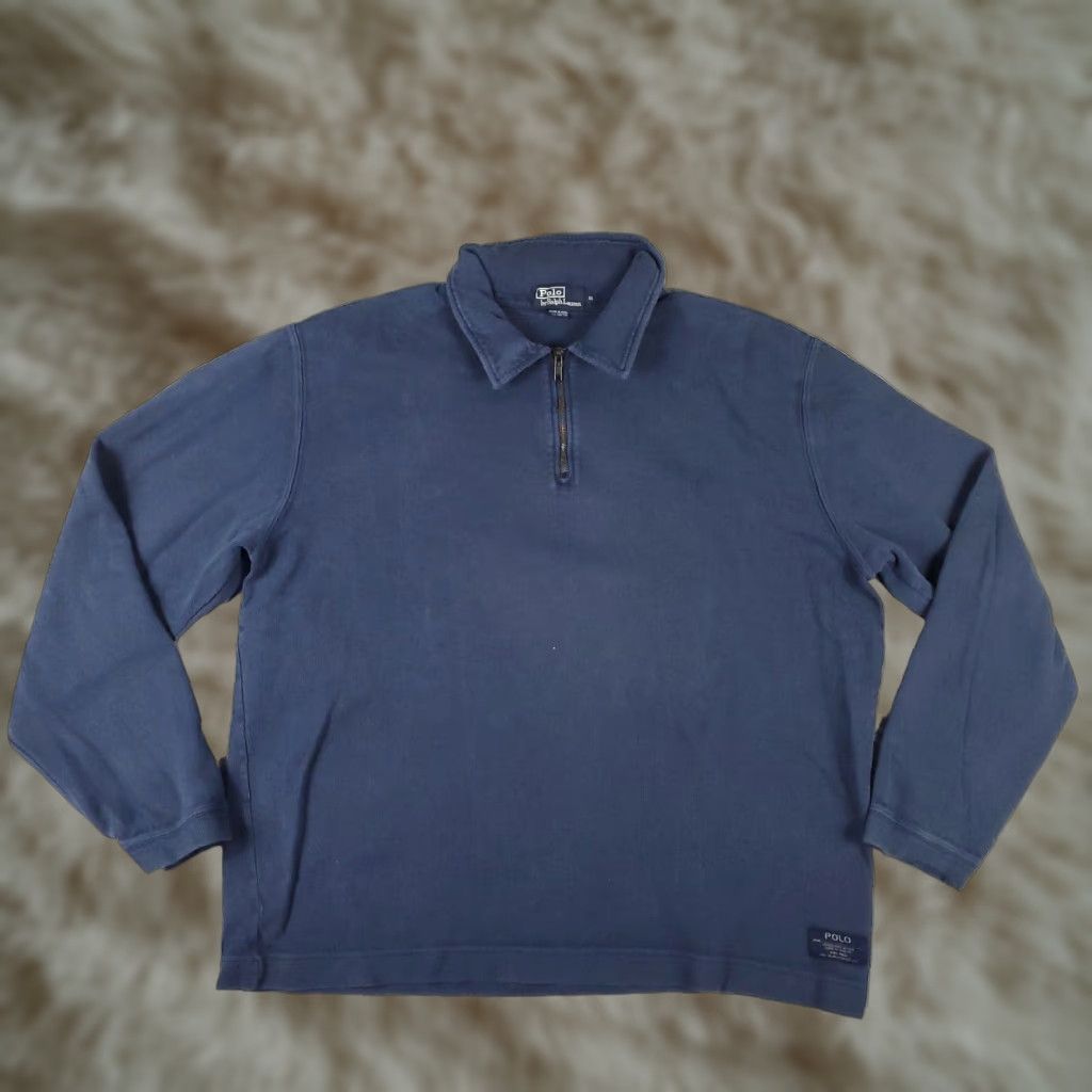 Ralph Lauren Ralph Lauren Blue XL Mens Sweater 1/4 Zip Pullover Knit Top Casual Size US XL / EU 56 / 4 - 1 Thumbnail