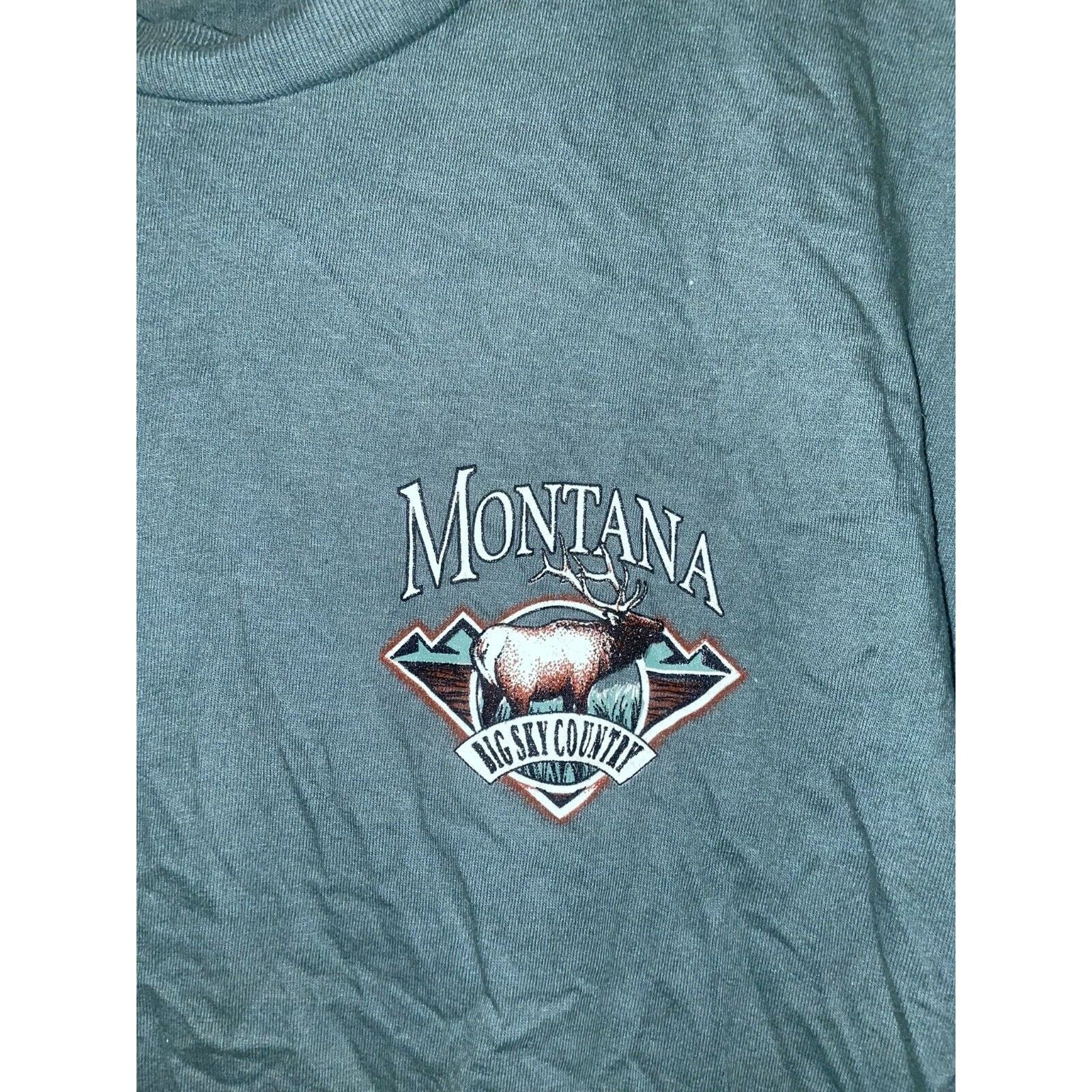 Vintage Vintage Montana Back Country Outfitters Shirt Elk Tee 90s L Size US L / EU 52-54 / 3 - 3 Thumbnail