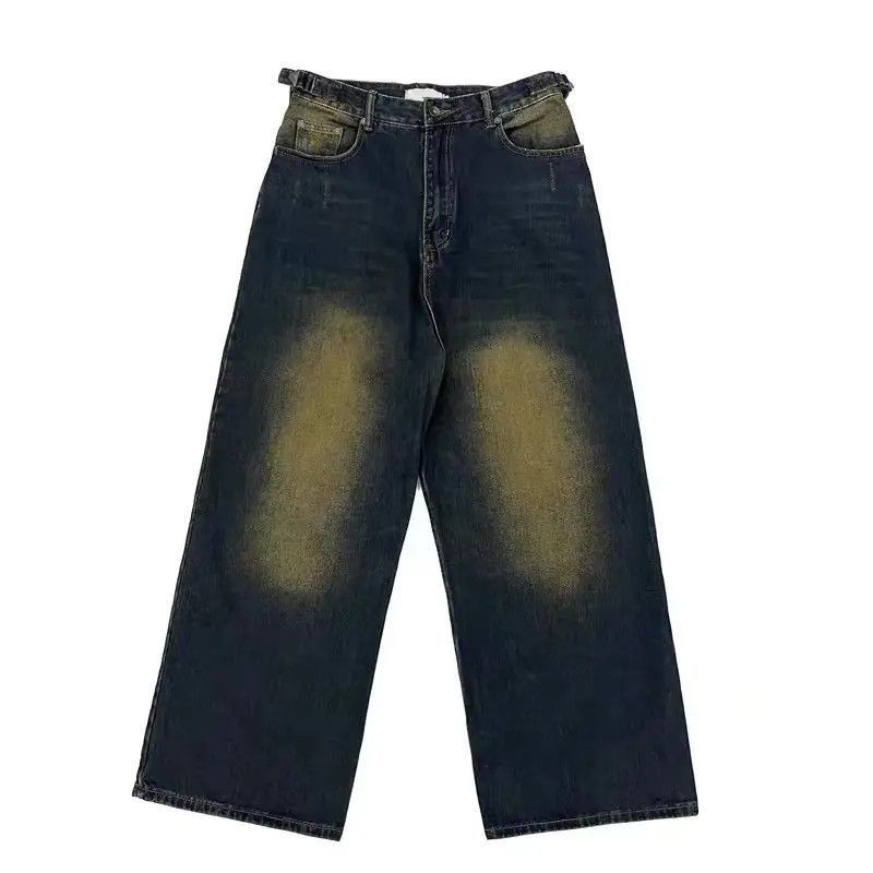 Japanese Brand Retro heavy duty washed wide leg jeans Size US 32 / EU 48 - 5 Thumbnail