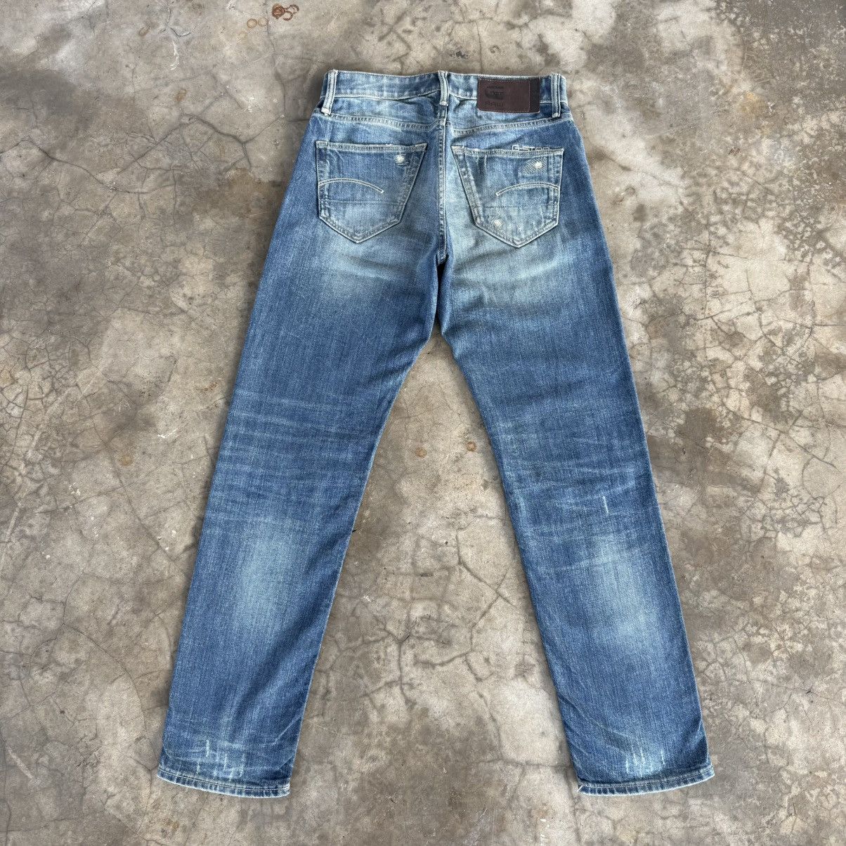 G-Star W29x29.5 Vintage G Star Button Fly Faded Ripped Denim Jean Size US 29 - 11 Thumbnail