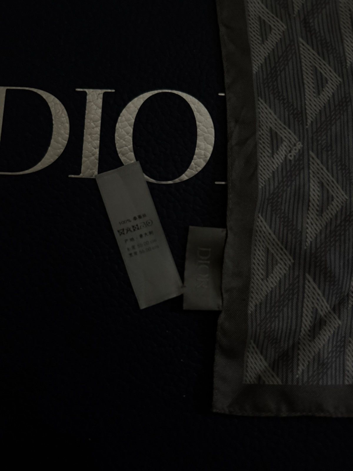 Dior Dior Diamond Grey Silk Bandana Size ONE SIZE - 3 Thumbnail