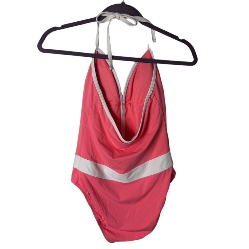 Other Bleu Rod Beattie Pink & White One-Piece Swimsuit – Halter Ti Size ONE SIZE - 4 Thumbnail