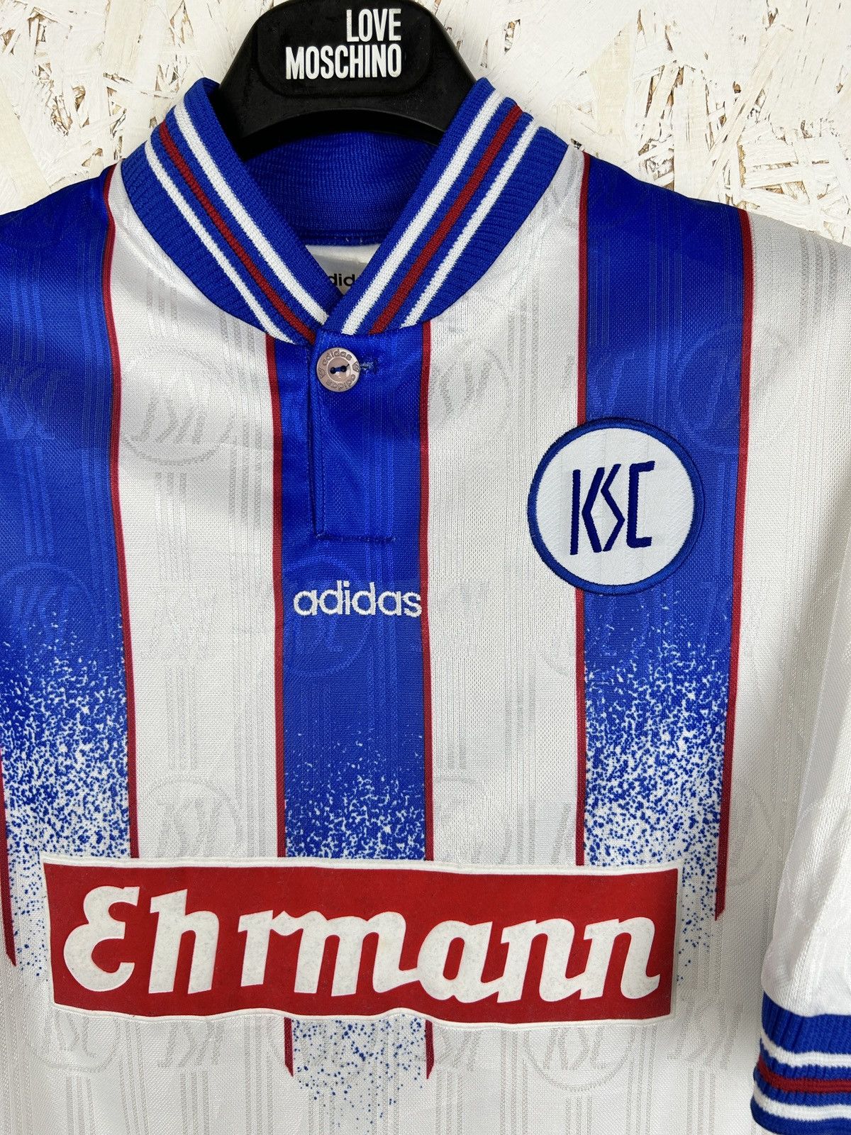 Adidas 90s Adidas Karlsruher 1996/98 Home Kit Soccer Jersey XS Size US S / EU 44-46 / 1 - 2 Thumbnail