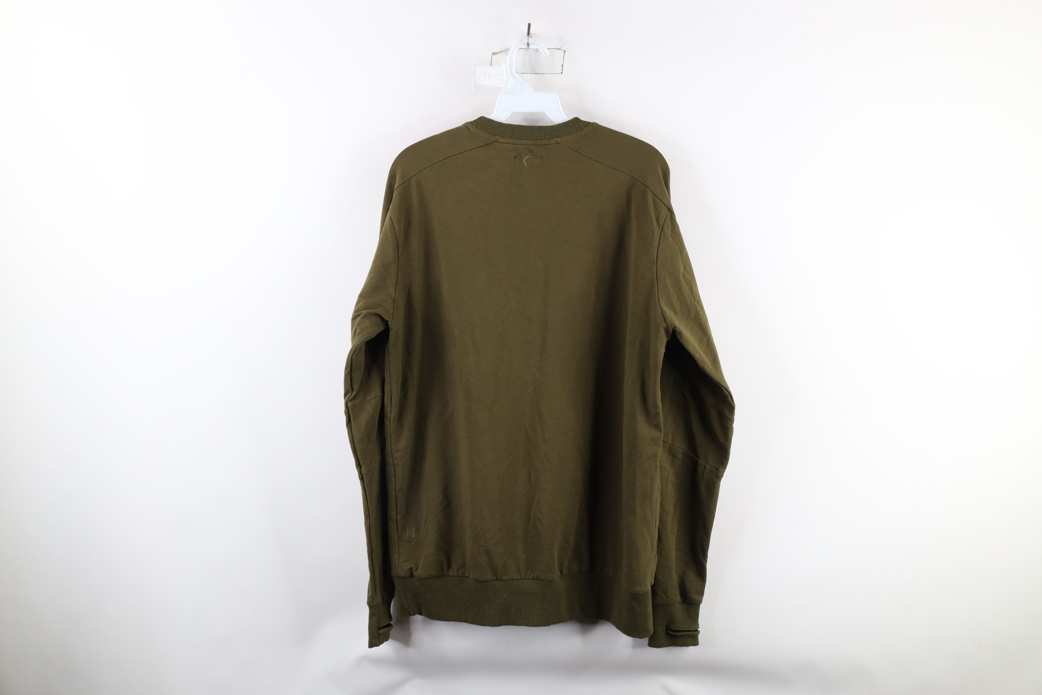 Vintage Zyia Active Blank French Terry Crewneck Sweatshirt Green Size M / US 6-8 / IT 42-44 - 11 Thumbnail