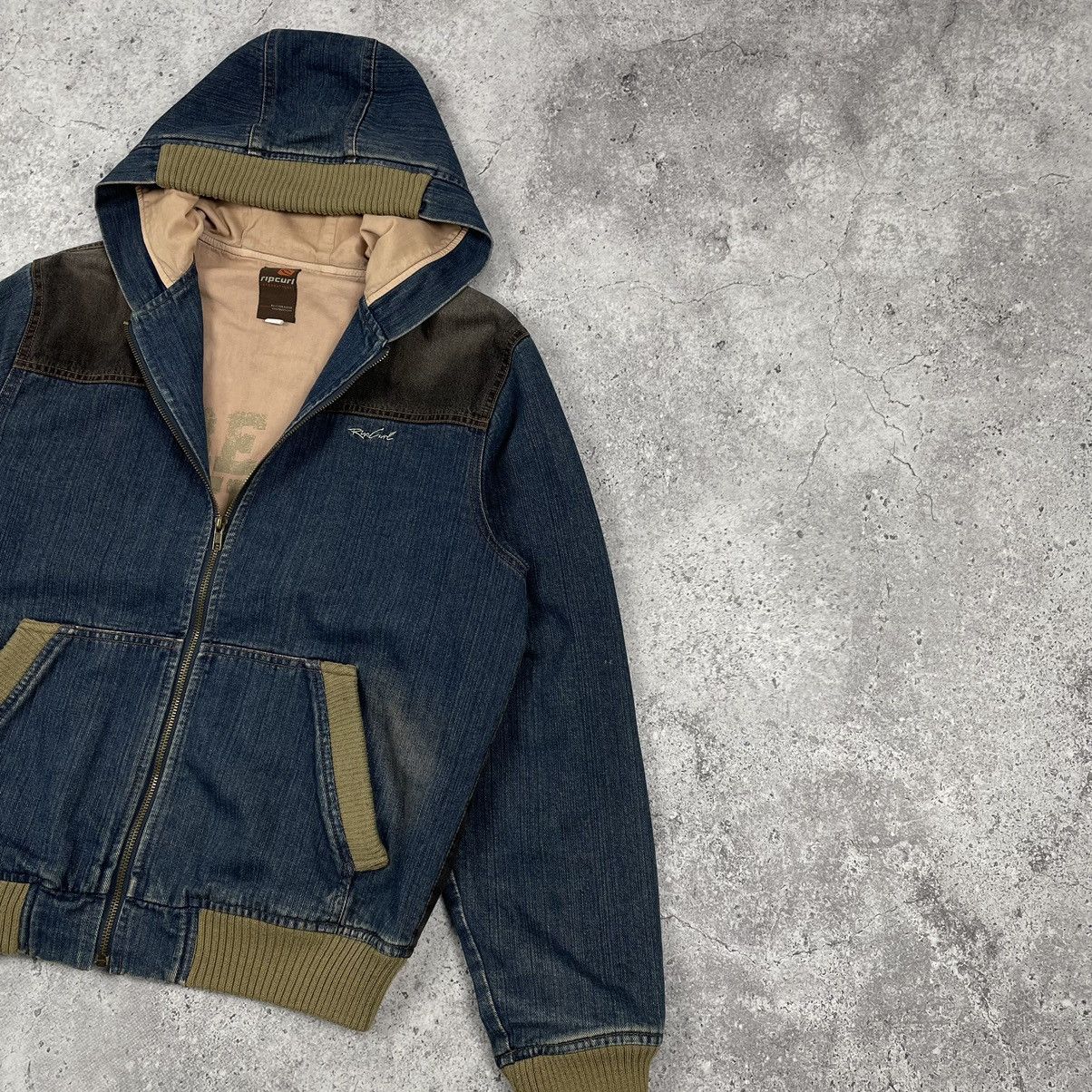 Ripcurl × Vintage Vintage RipCurl Denim Hooded Jacket 00s Size US M / EU 48-50 / 2 - 3 Thumbnail