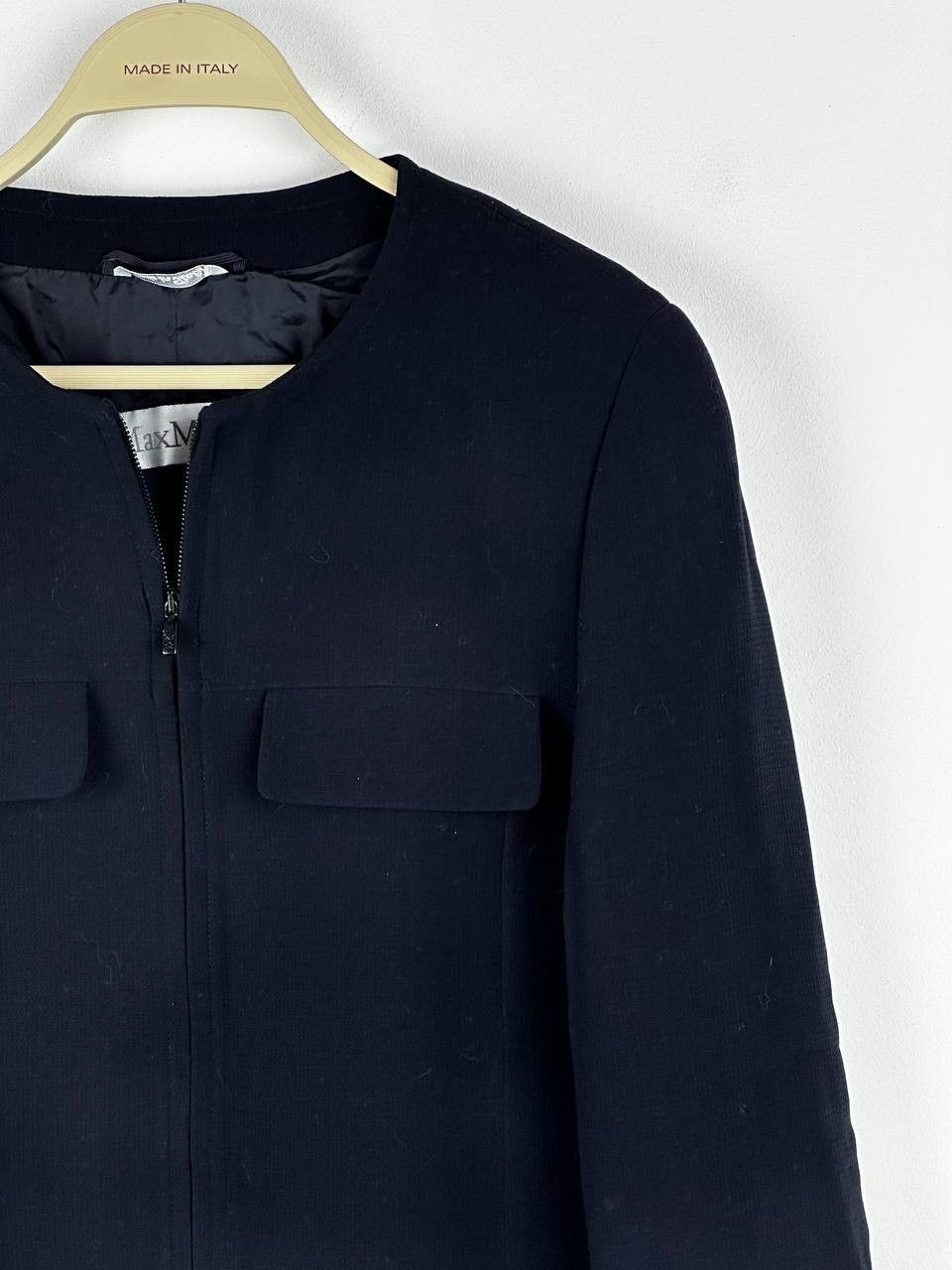 Max Mara Max Mara Luxury Wool Navy Blazer Jacket Size L / US 10 / IT 46 - 5 Thumbnail