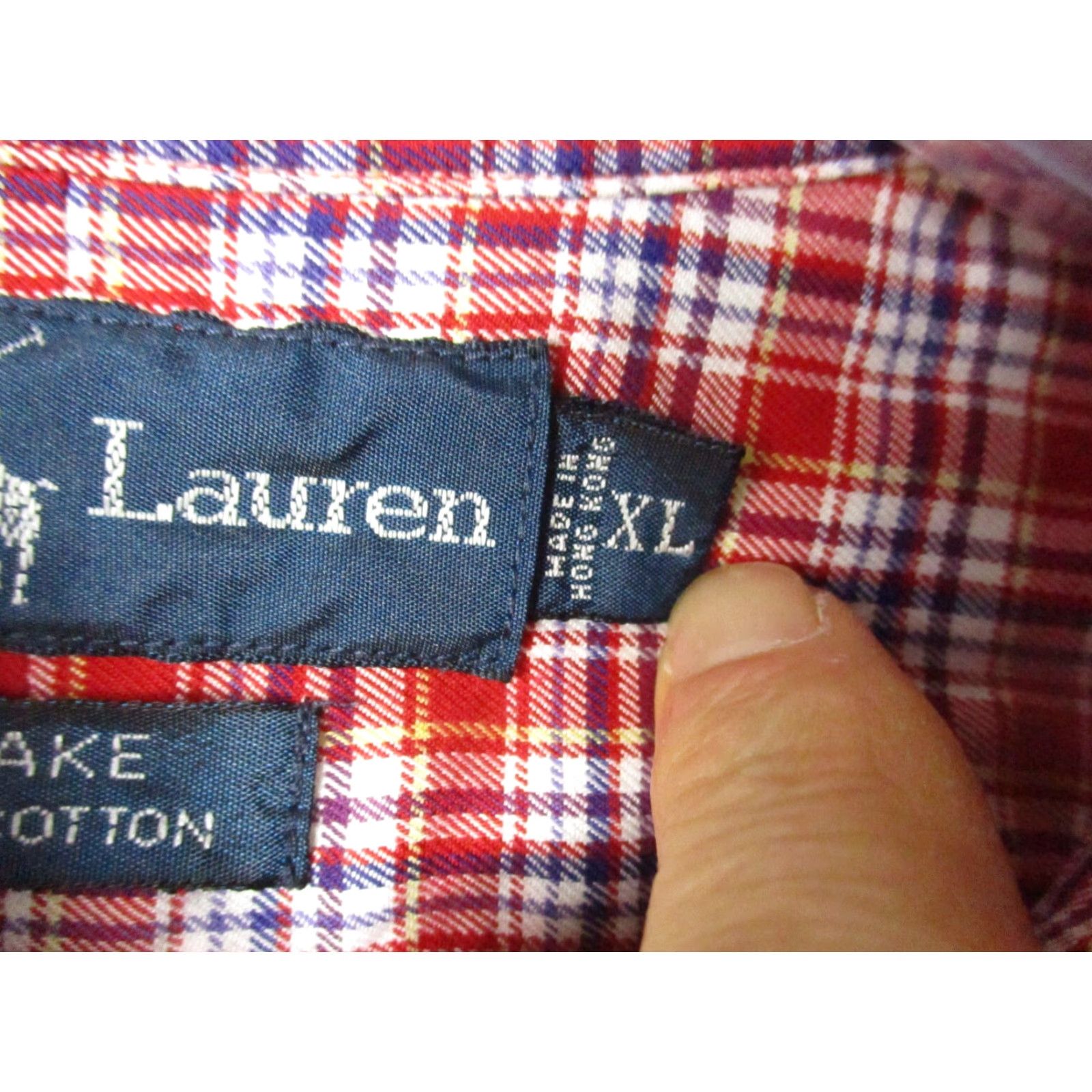 Polo Ralph Lauren VINTAGE Polo Ralph Lauren Blake Shirt XL Mens Red Plaid Long Sleeve Holiday Size US XL / EU 56 / 4 - 5 Thumbnail