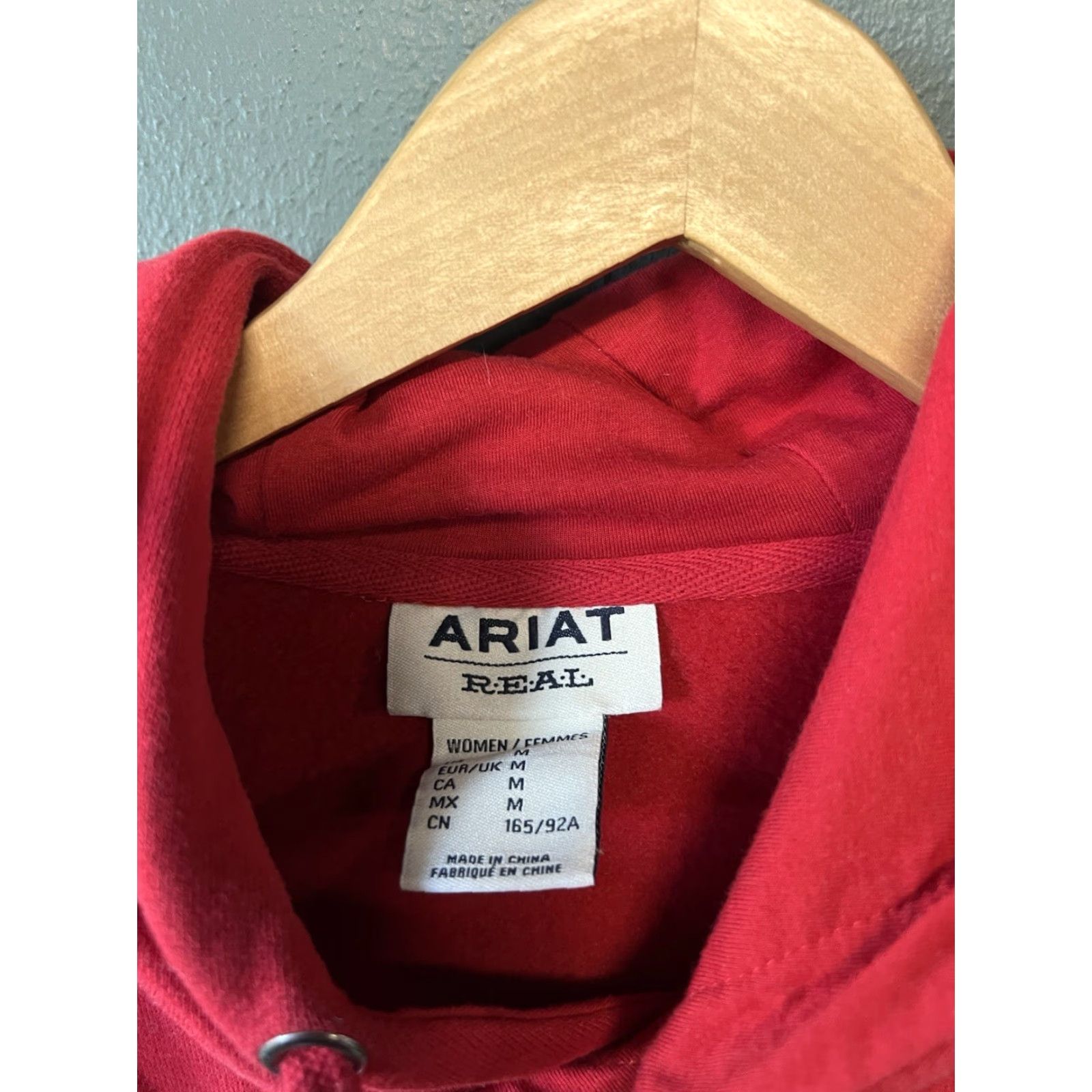 Ariat Ariat Womens Red Pullover Hooded Italian Colorway Sweatshirt M Size M / US 6-8 / IT 42-44 - 3 Thumbnail