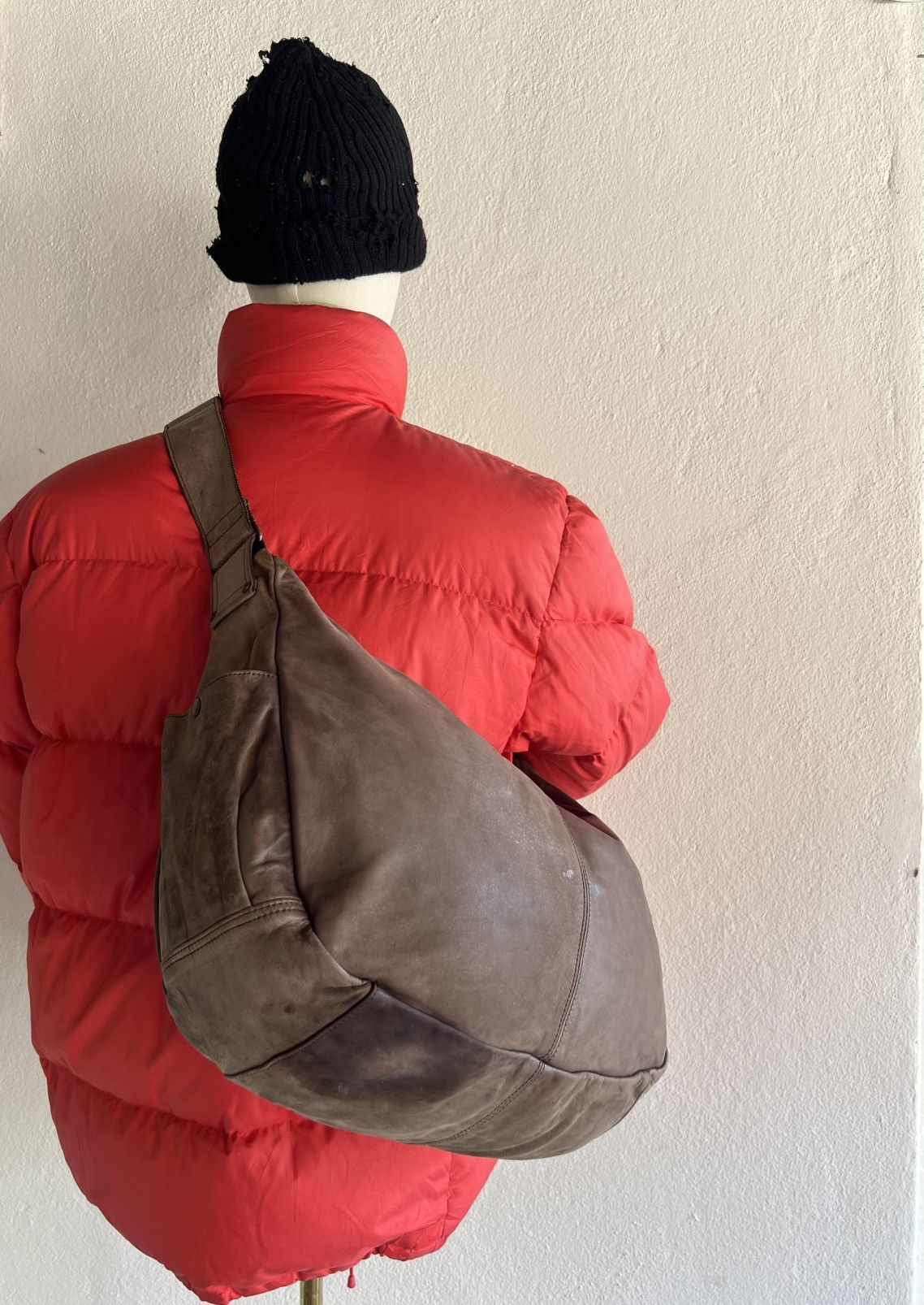 Leather Vintage Sazaby Japan RiRi Zip Patina Leather Banana Bag Size ONE SIZE - 2 Thumbnail