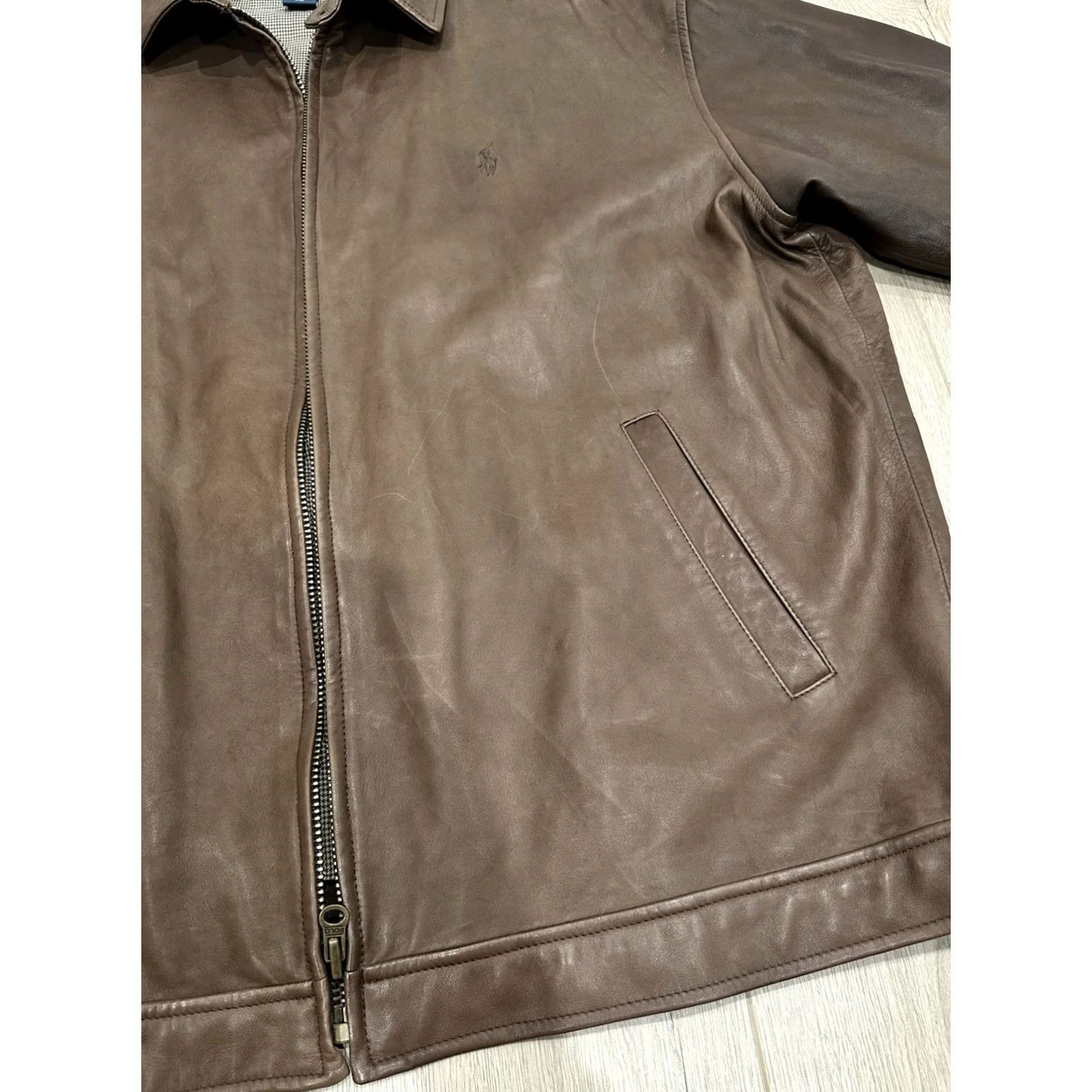 Polo Ralph Lauren Polo Ralph Lauren Jacket 2XL Brown Leather Zip Mens Glove Soft Leather Jacket Size US XXL / EU 58 / 5 - 7 Thumbnail