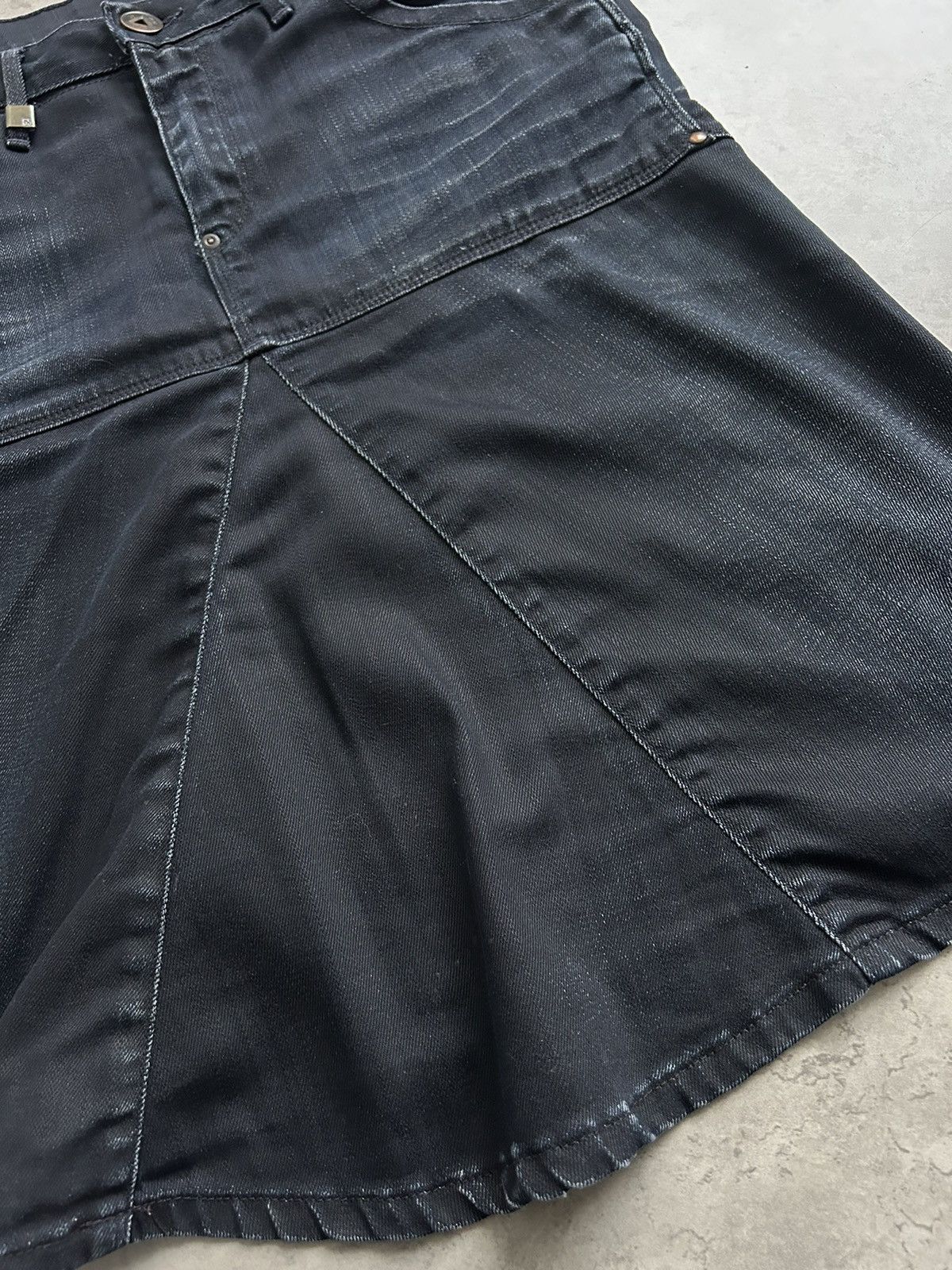G-Star Vintage Cargo GStar waxed skirt denim Size 29" - 5 Thumbnail
