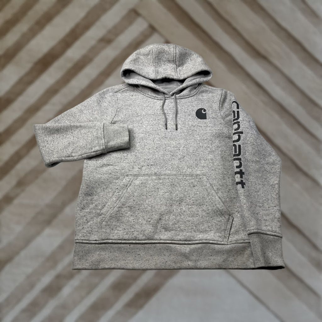 Carhartt VINTAGE Carhartt Clarksburg Hoodie Sweatshirt Womens Small Gray 102791 Logo Pockets Hooded Lined Fleece Pullover Regex? Size S / US 4 / IT 40 - 1 Thumbnail