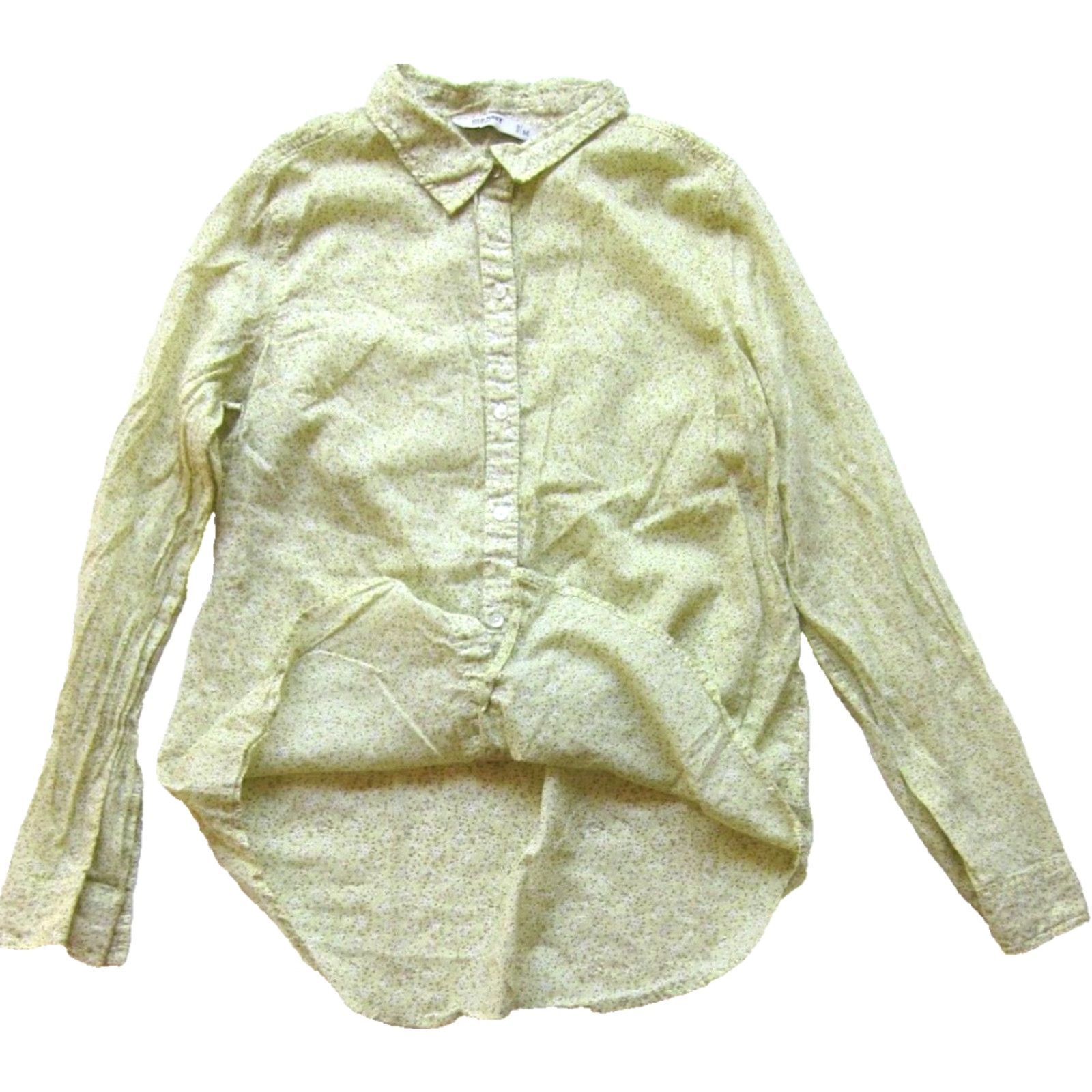Old Navy Old Navy Cotton Lightweight Yellow Floral Collar Button Up Long Sleeve Blouse M Size M / US 6-8 / IT 42-44 - 5 Thumbnail