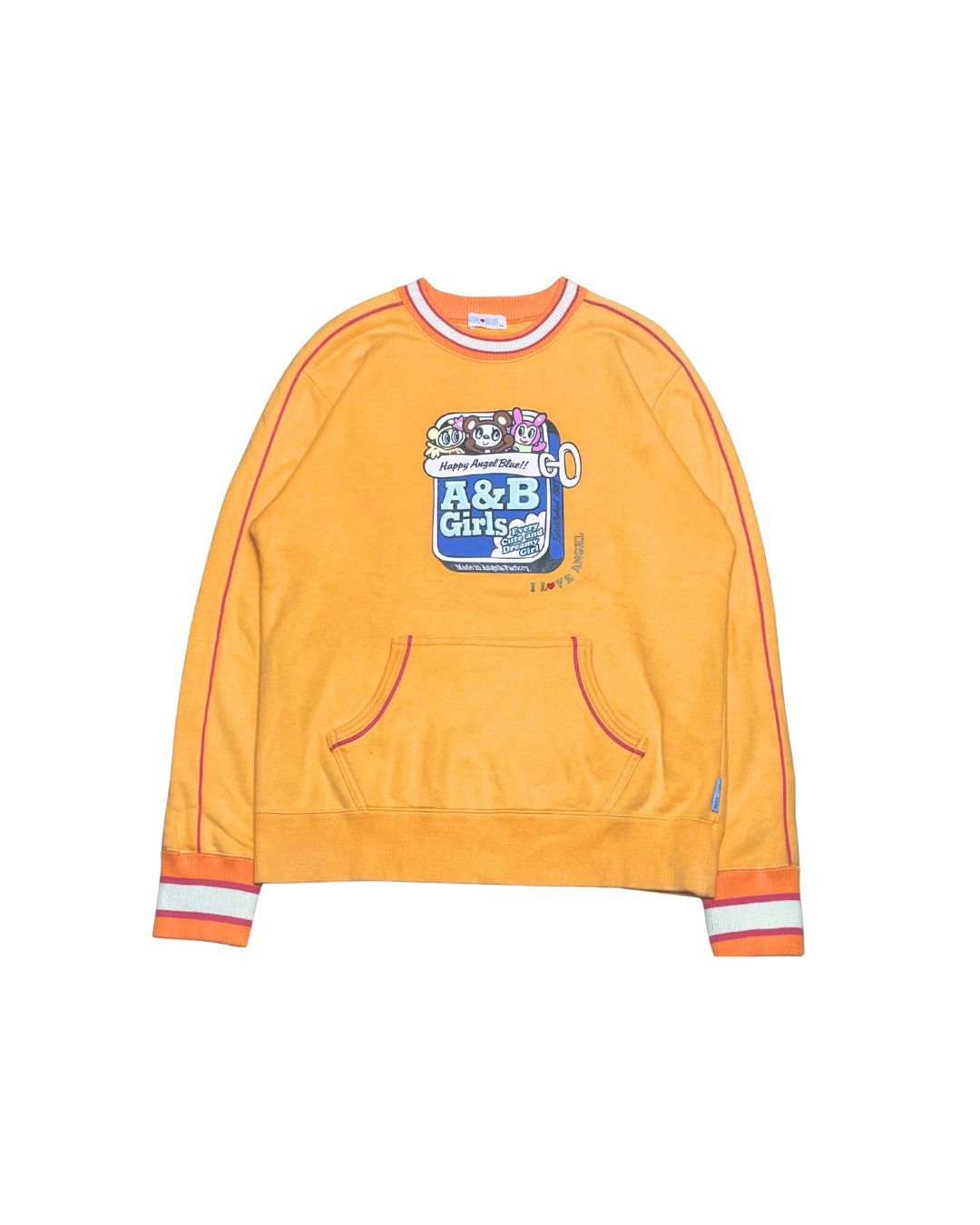 Angel Blue Angel Blue "A&B Girls" Orange Graphic Sweatshirt Size M / US 6-8 / IT 42-44 - 1 Thumbnail