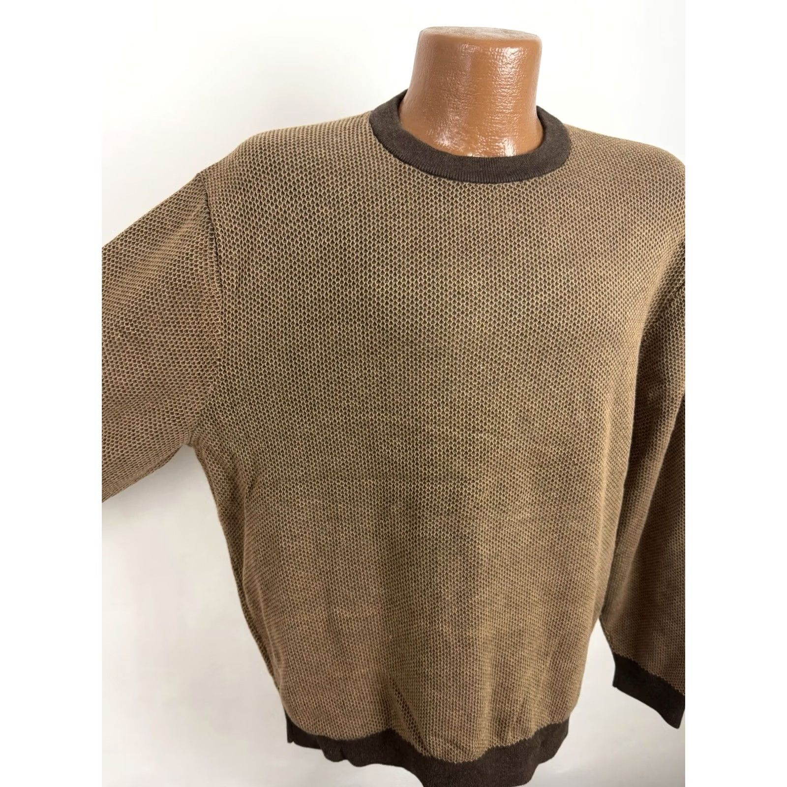 Cremieux Daniel Cremieux Pullover Sweater Mens XL Supima Cotton Knit Brown Size US XL / EU 56 / 4 - 5 Thumbnail